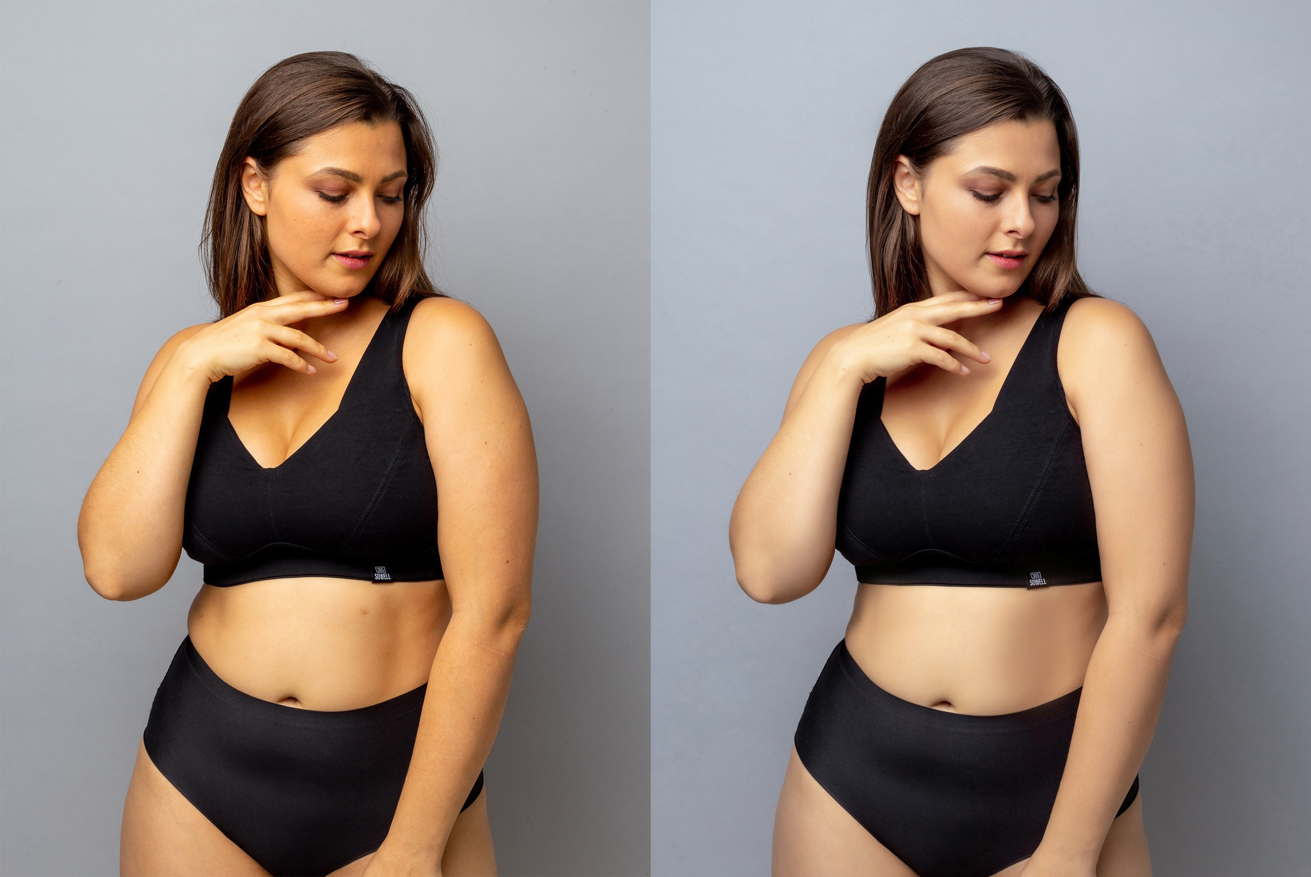 Деликатная обработка портретов для рекламы нижнего белья | Студия SVITHART