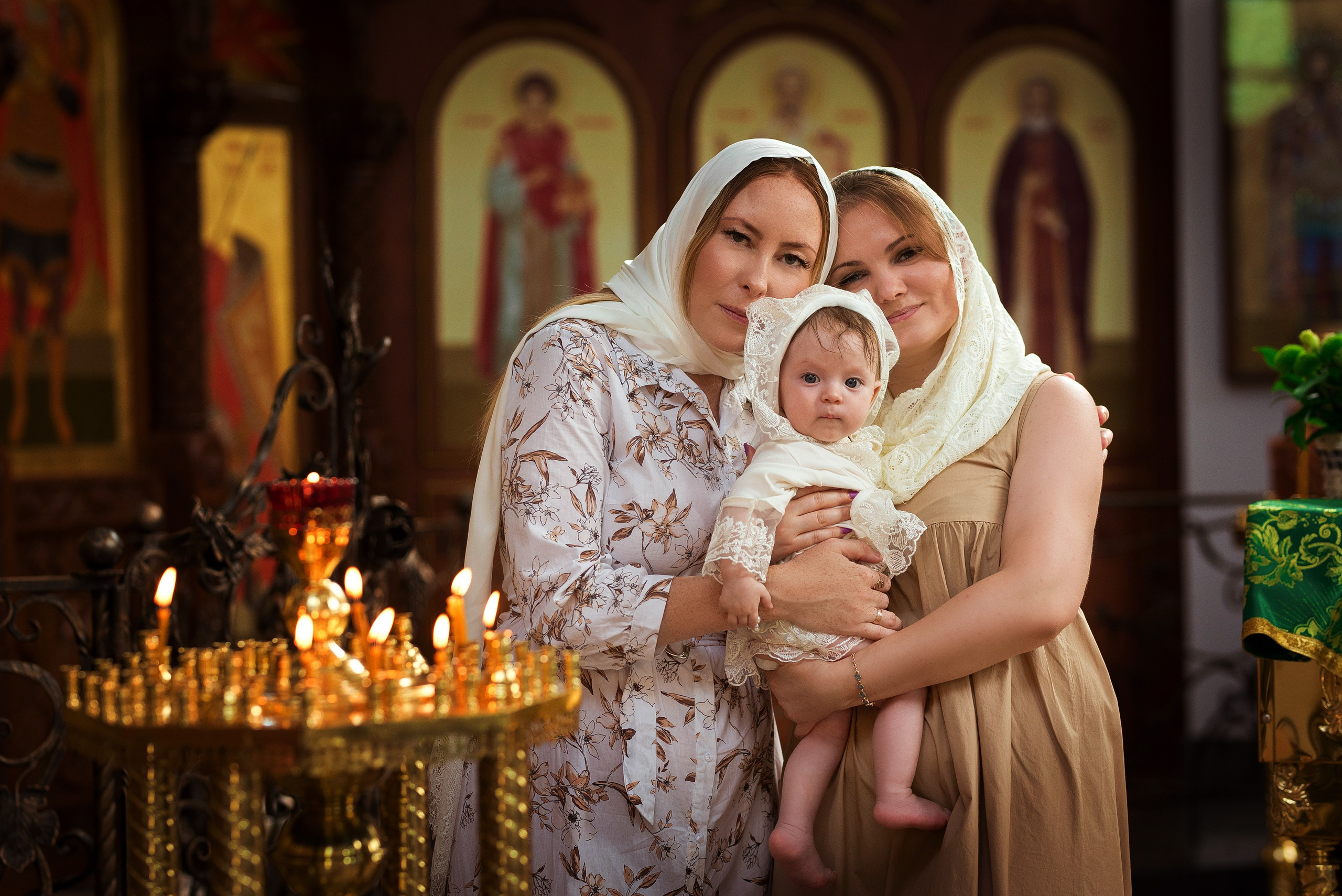 Крещение Варвары. Свадебный и семейный фотограф Яна Стражева. Волгоград, Москва