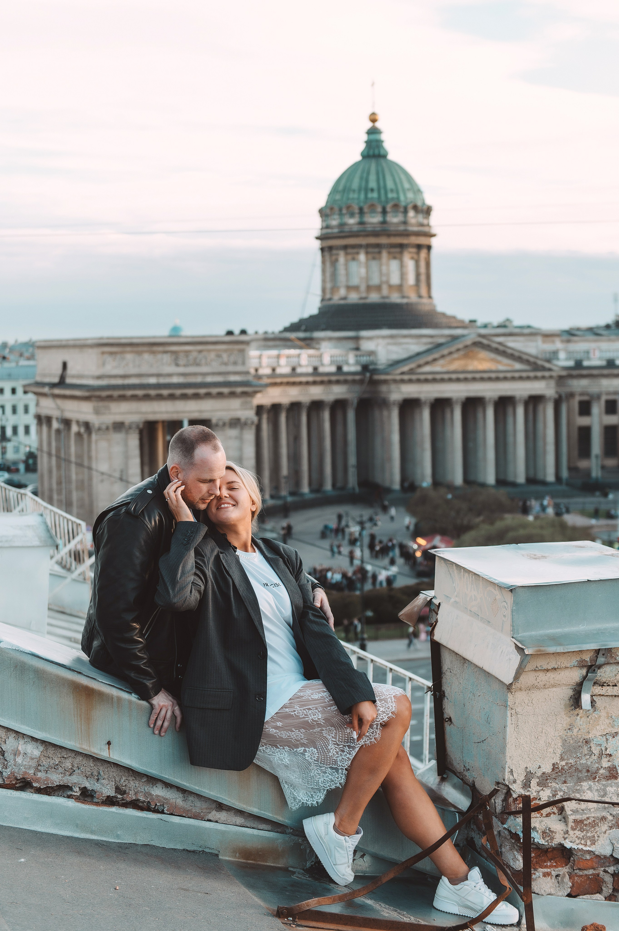На крыше. Надя и Саша. Свадебный и семейный фотограф в Санкт-Петербурге — Мария Черепанова