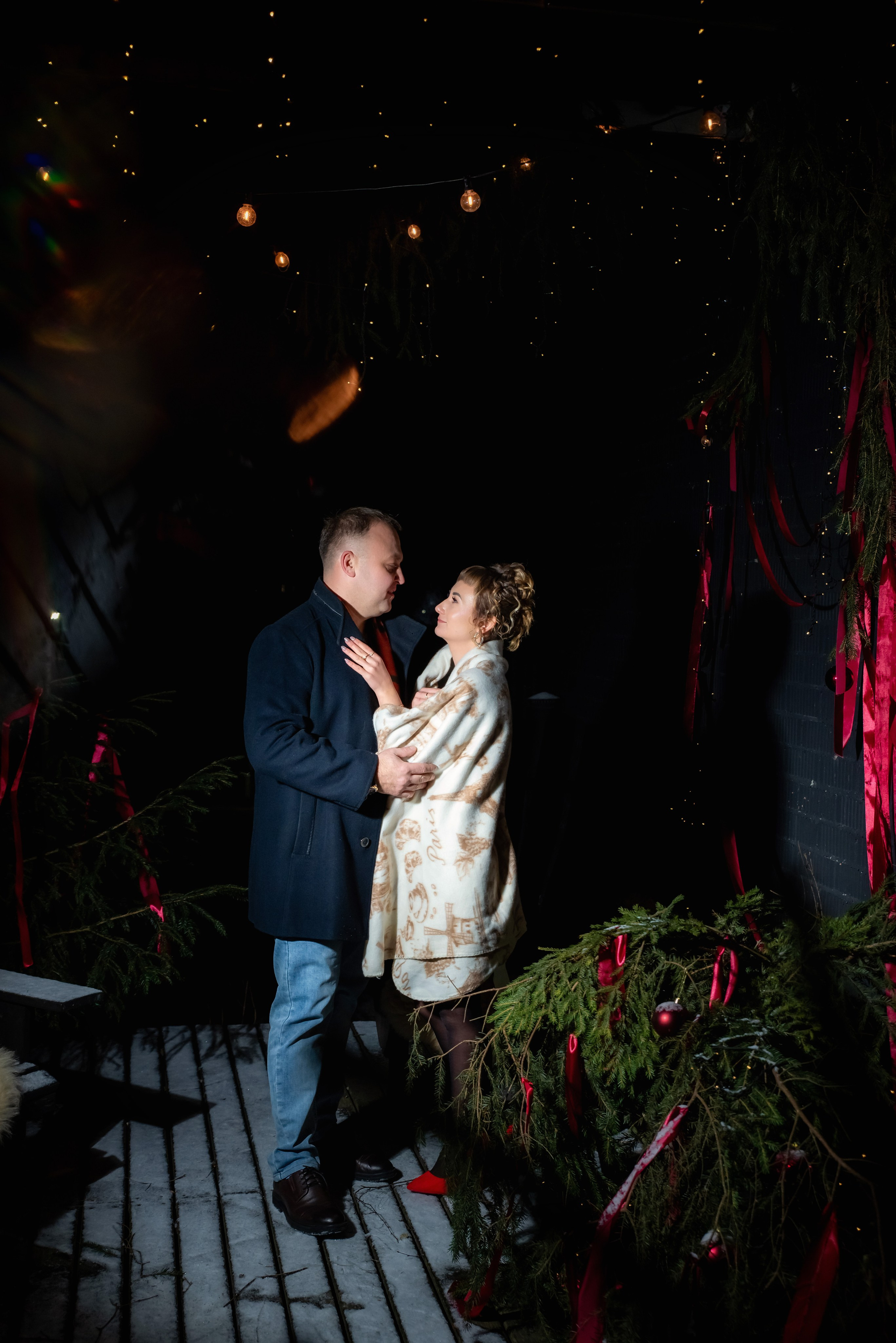 Новогодняя Лав стори. Фотограф Крещение Венчание Москва