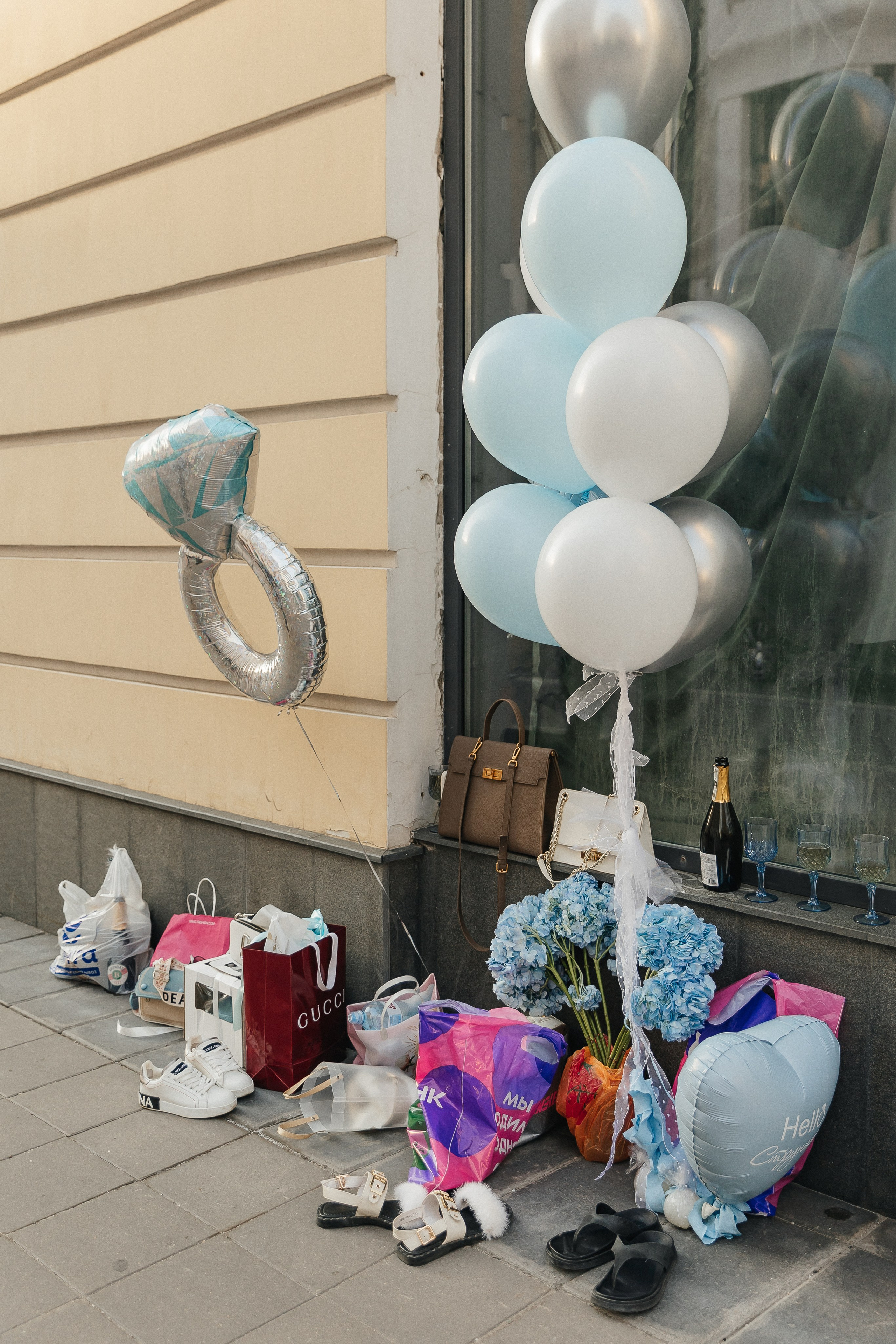 Девичник в Jam в голубом цвете. Фотограф Москва, Балашиха, МО. Свадьбы, репортажи, контент, портреты