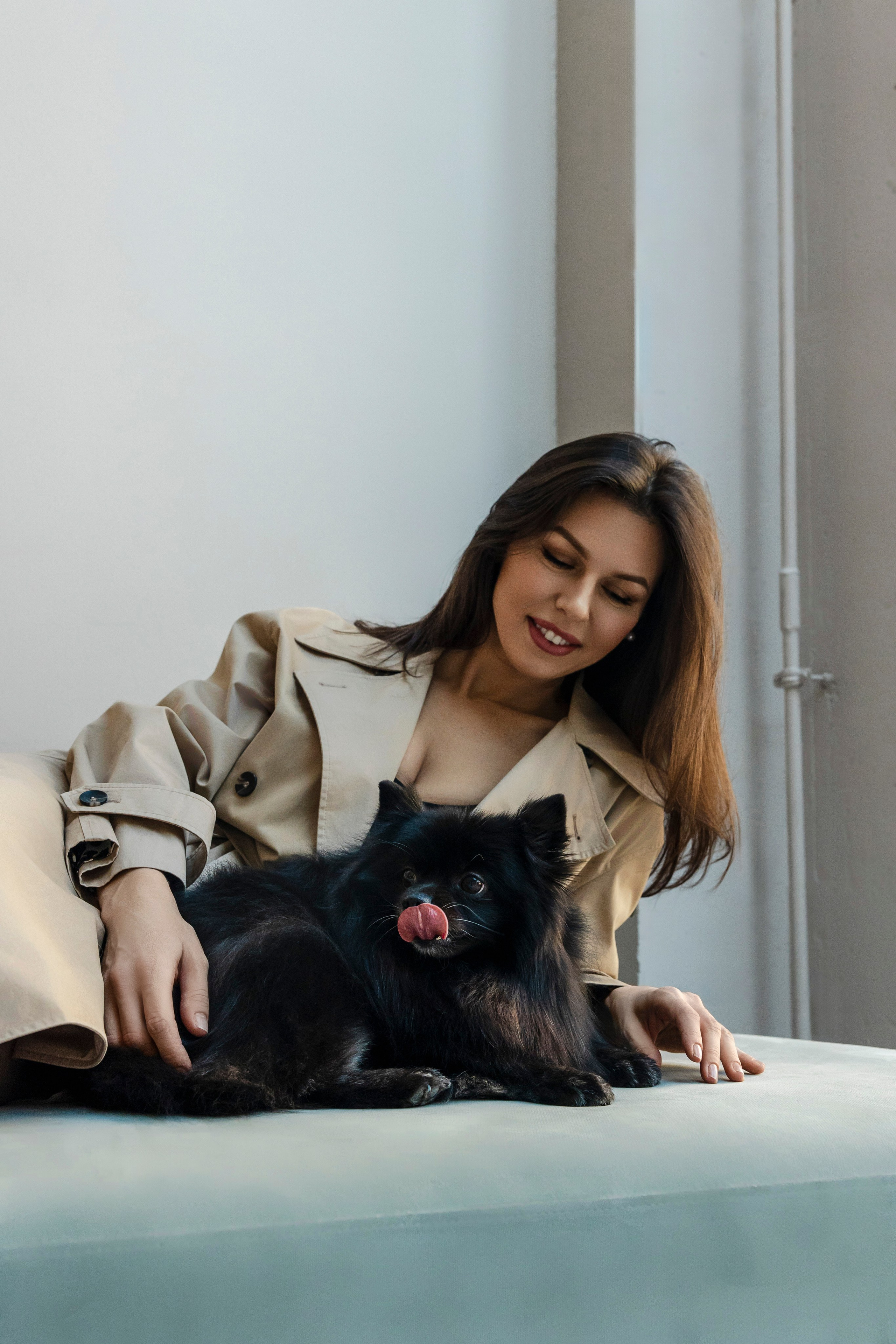 Съемка в студии с собакой. Анастасия Белаш