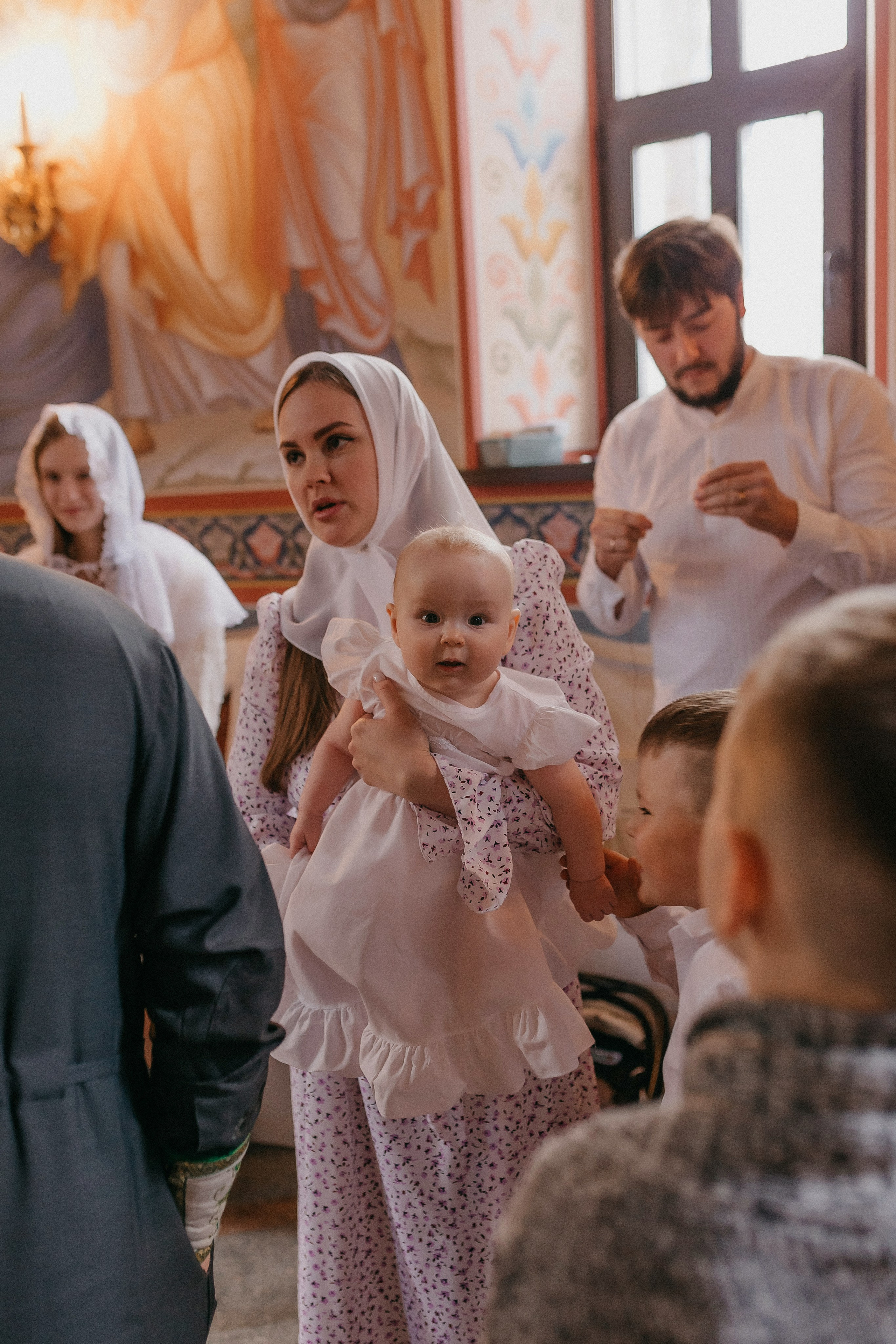 Крещение Артёма и Валерии. Храм Георгия Победоносца. Семейный фотограф в Сургуте