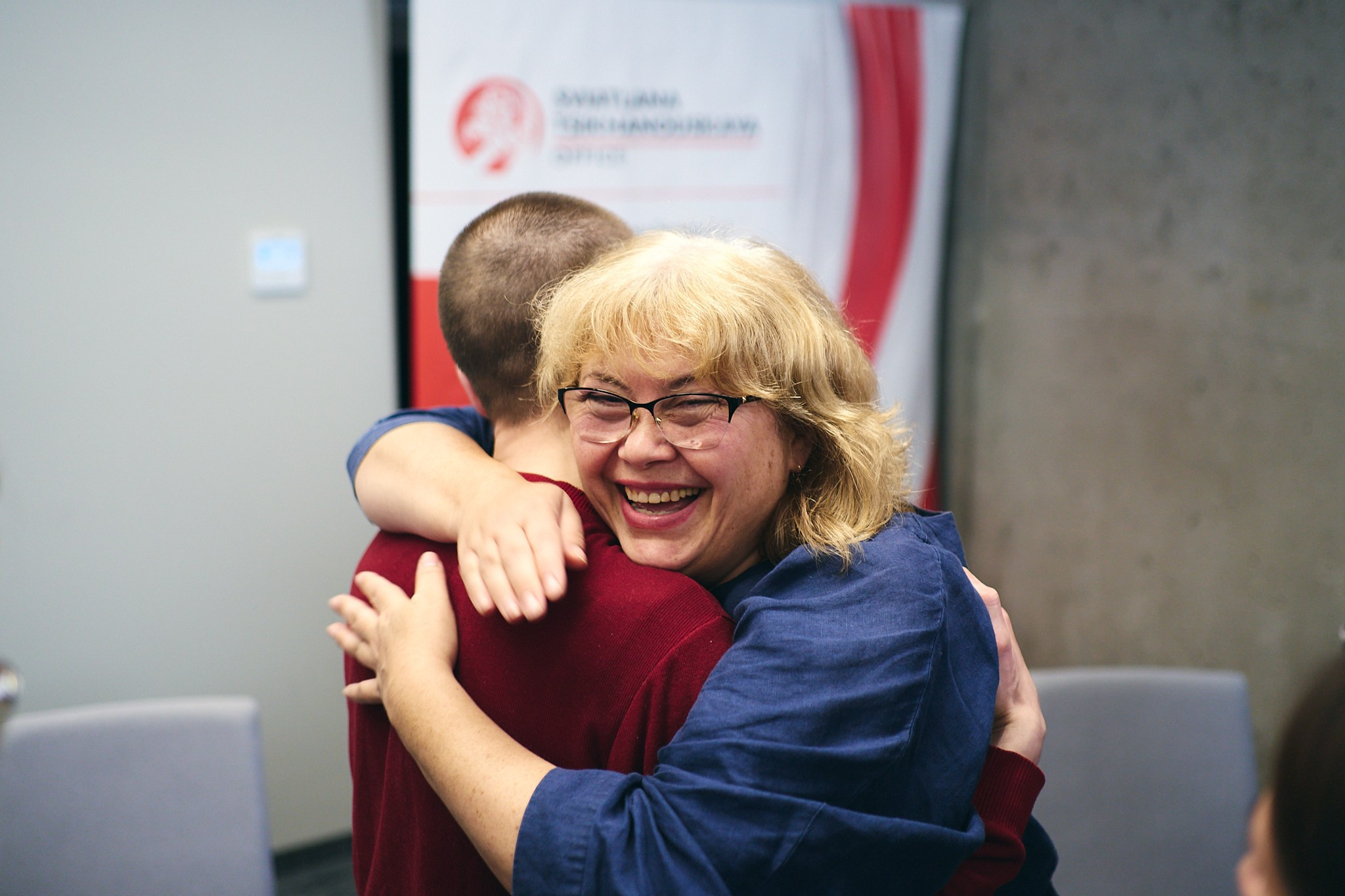 Press conference with Sviatlana Tsikhanouskaya and released political prisoners. Photographer in Vilnius
