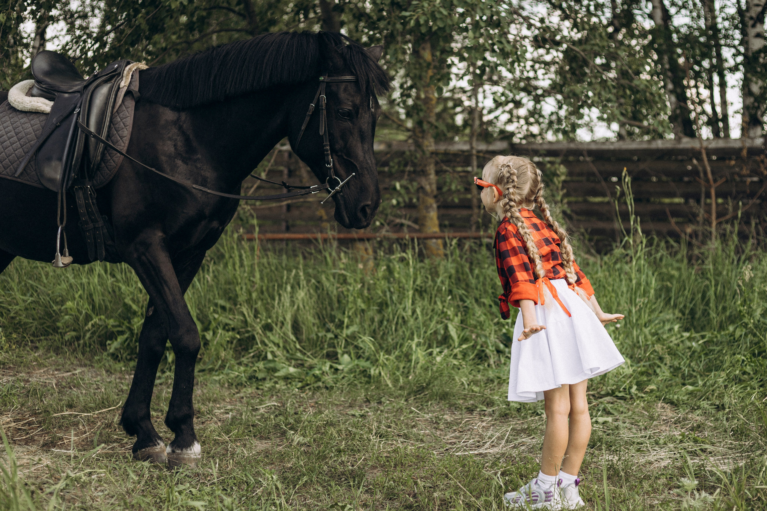 Семейная прогулка с лошадкой. Семейный и детский фотограф в Рязани Васюгова Мария
