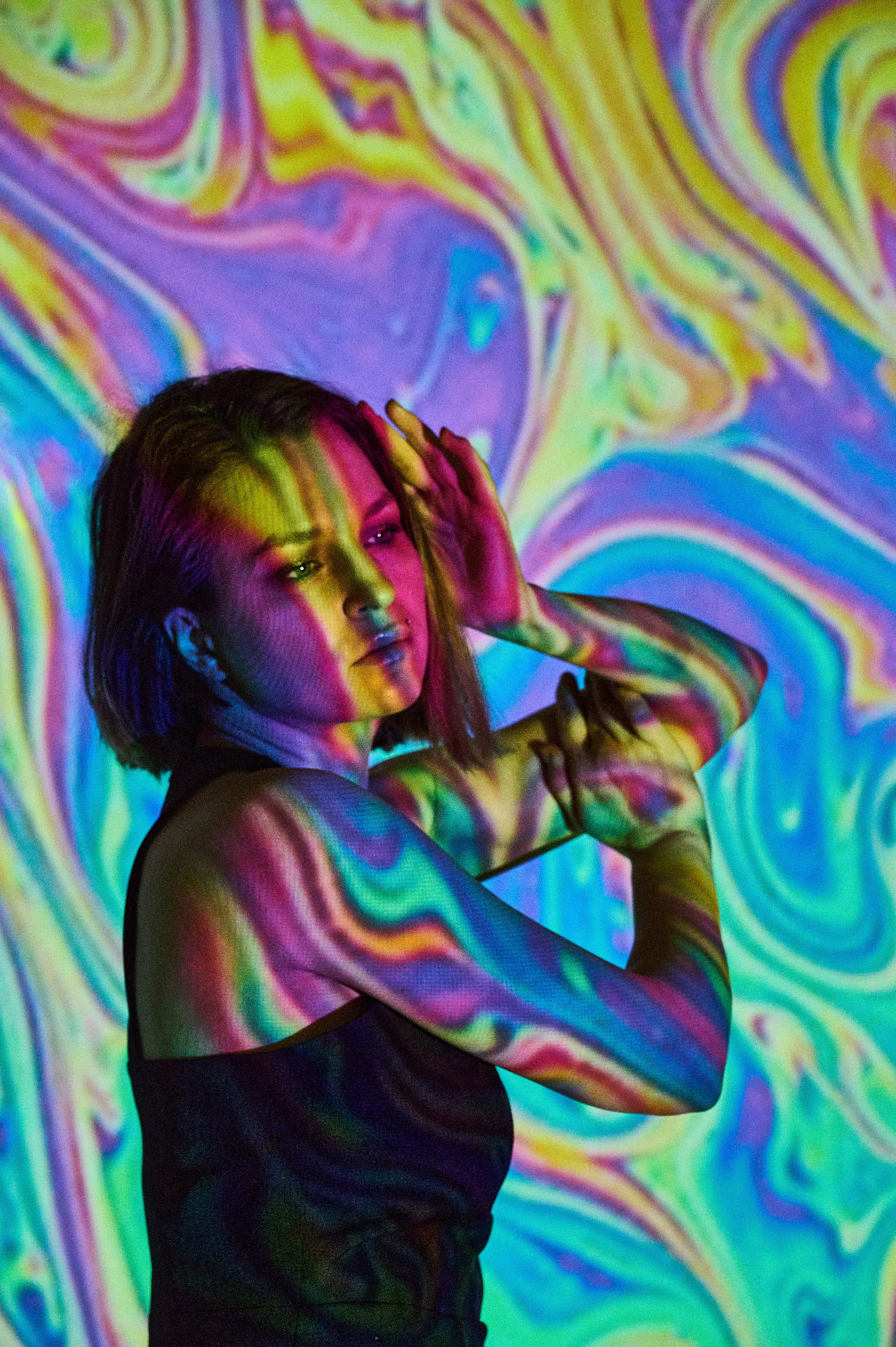 Фотосессия Ксении с проектором