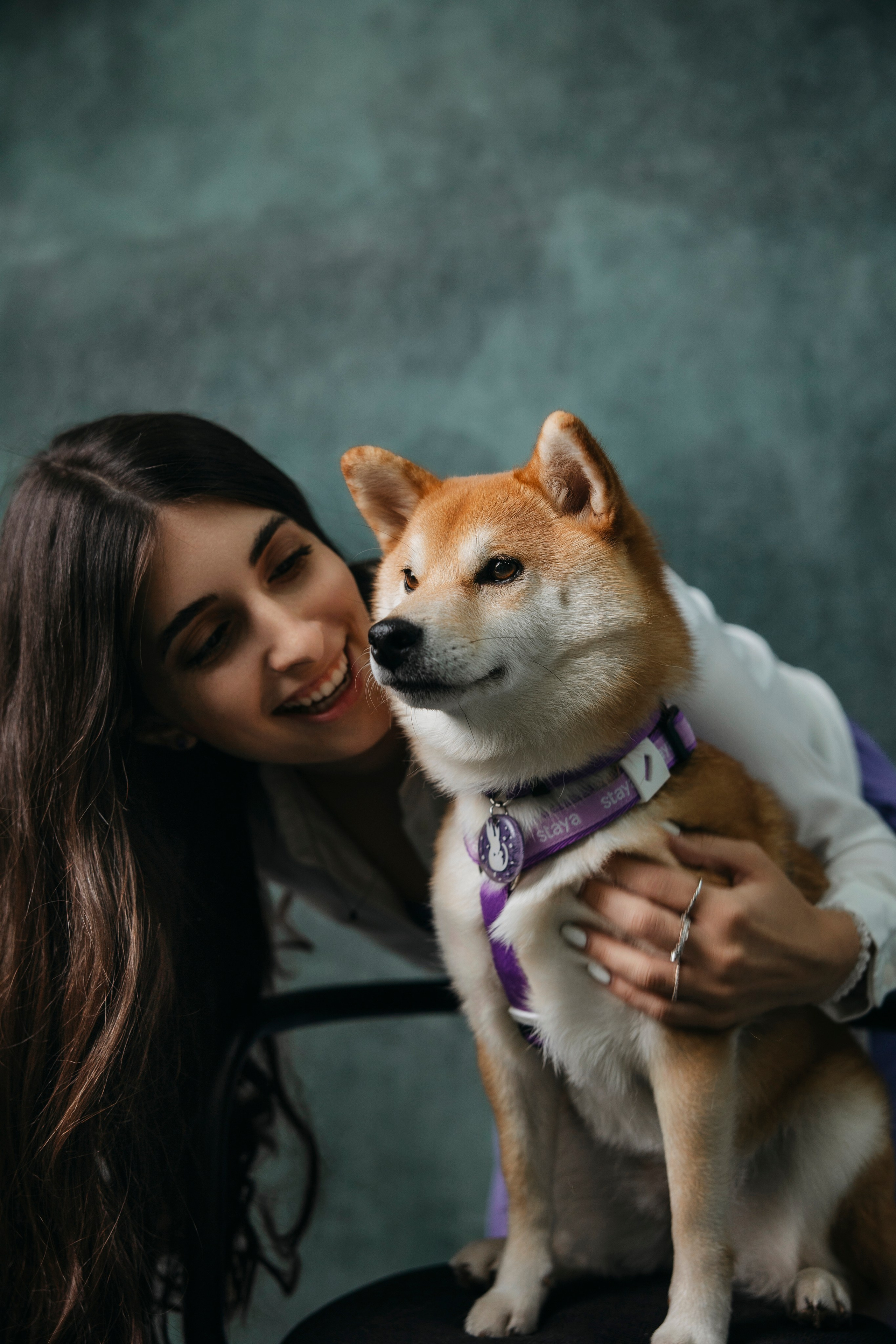 Съемка в студии с собакой. Анастасия Белаш