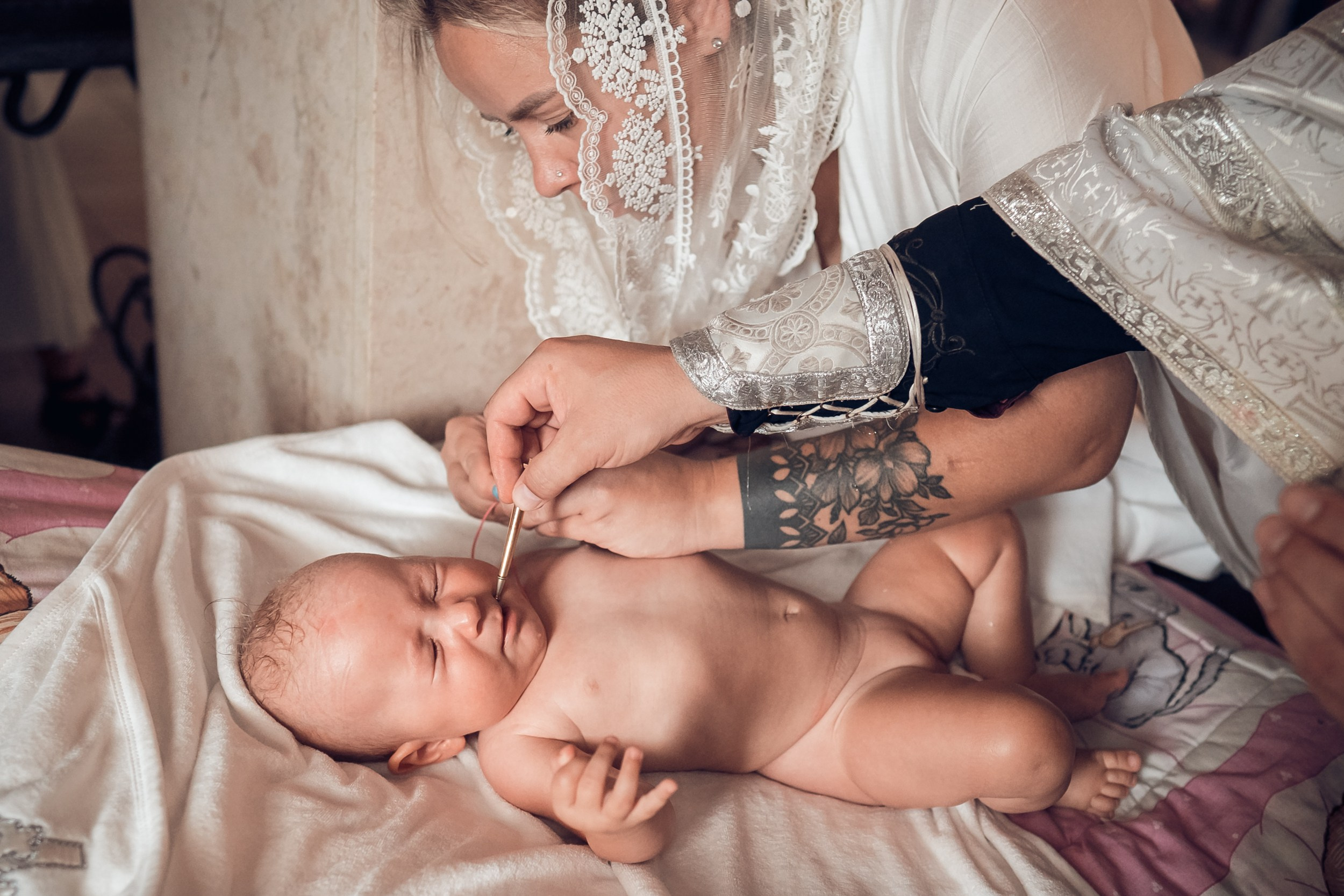 Крещение в храме Прп.Сергия Радонежского с. Орлиное. Церковный фотограф Севастополь