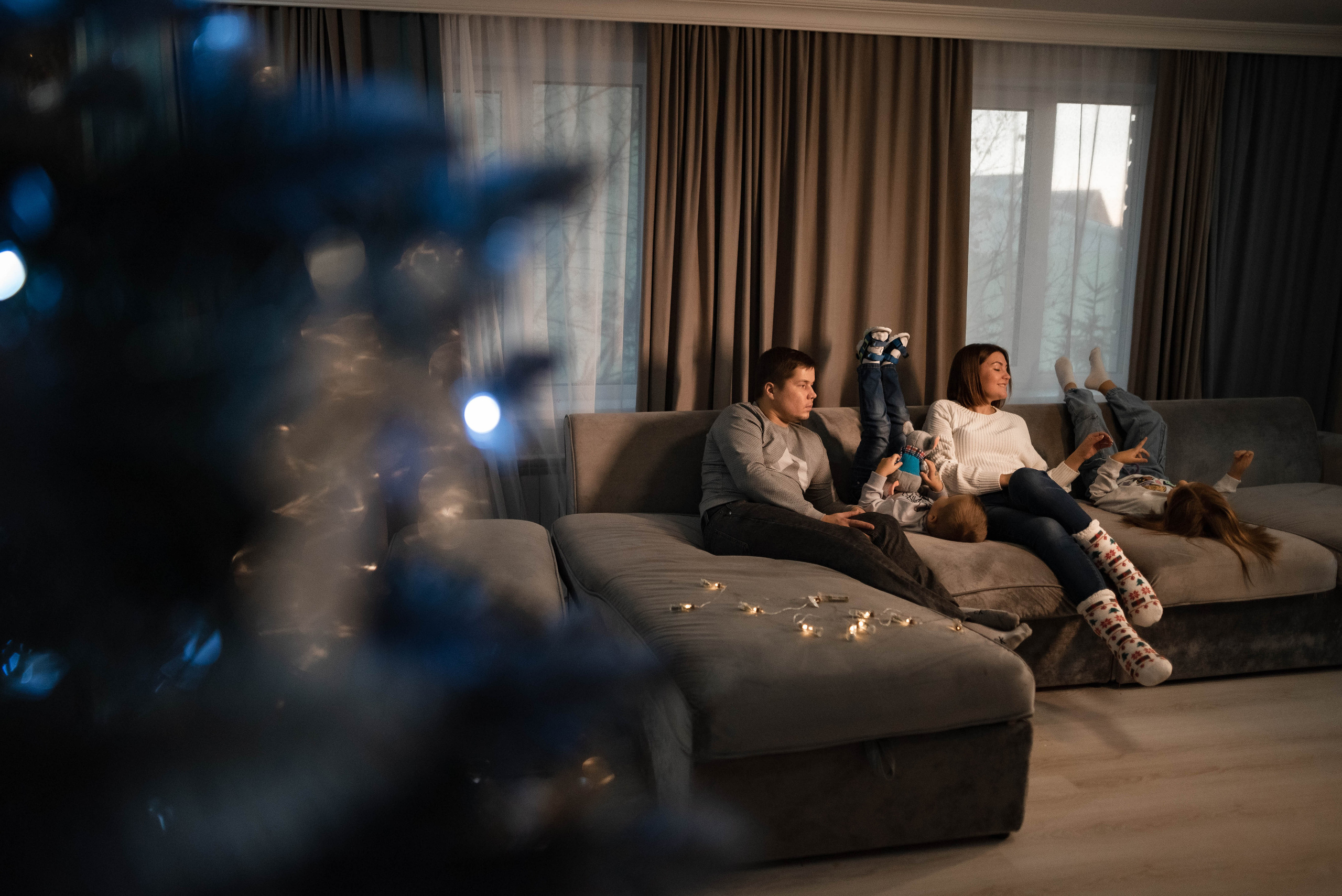 Новогодняя фотосессия для Елены и её семьи. Семейный и детский фотограф в Санкт-Петербурге Татьяна Дмитренко