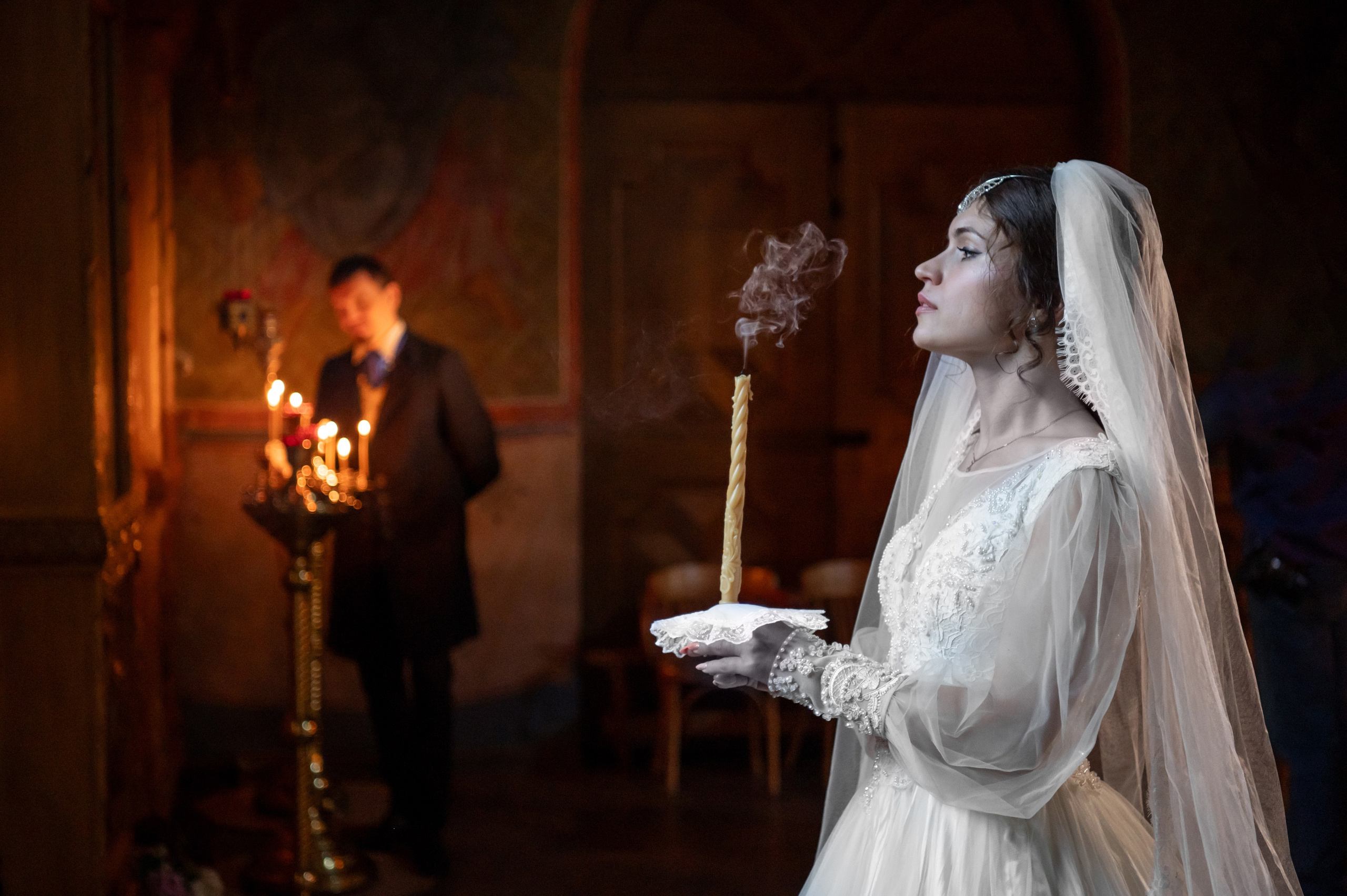 Таинство Венчания. Церковь Святых мучеников, бессребреников и чудотворцев Космы и Дамиана в г. Жуковский. Детский и семейный фотограф г. Москва Оксана Катаджи