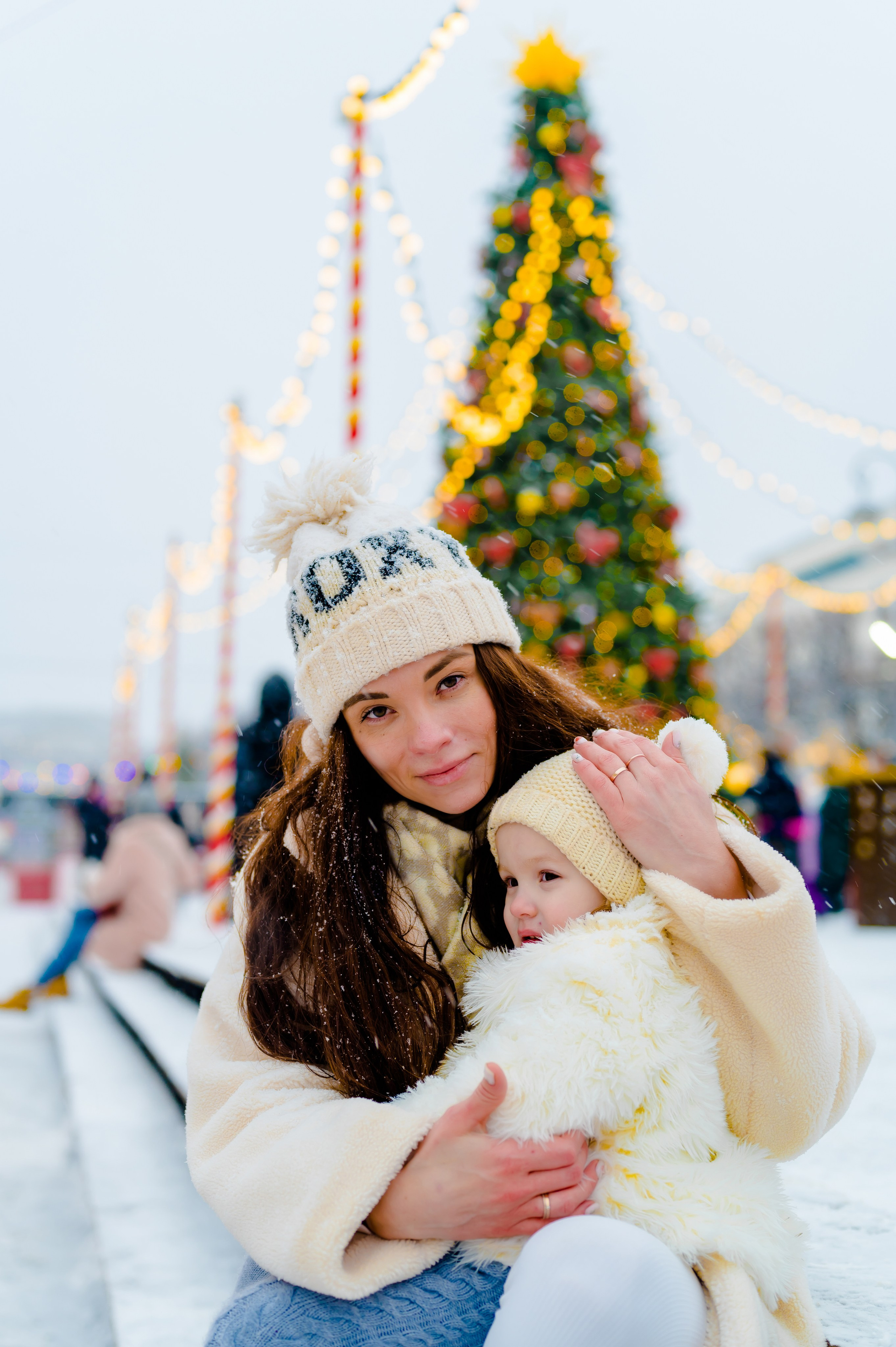 Новогодняя фотосессия на Манежной площади. Свадебный и семейный фотограф Евгения Кононова