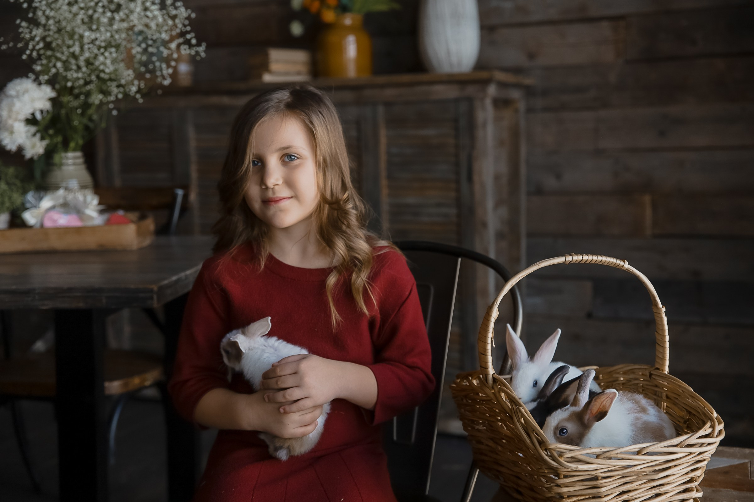 Детская фотосессия с кроликами. Фотограф в Москве Ольга Колесникова