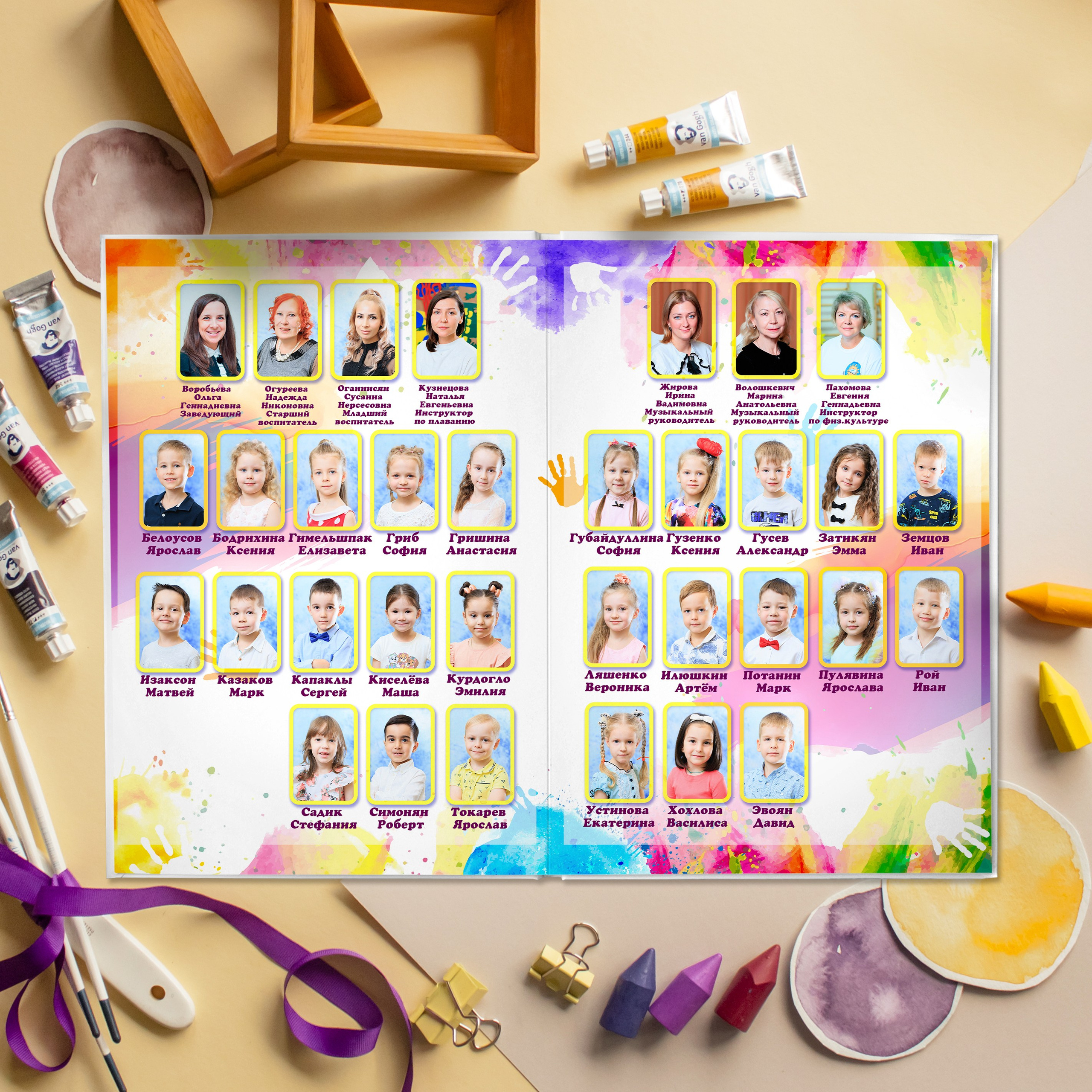 СТАНДАРТ 4 разворота. Выпускные альбомы для детского сада и школы в Москве