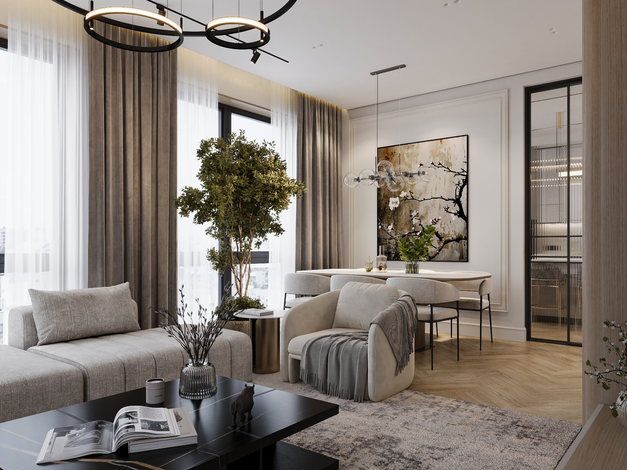 ЖК «RiverSide», 145 м². Room Design Studio