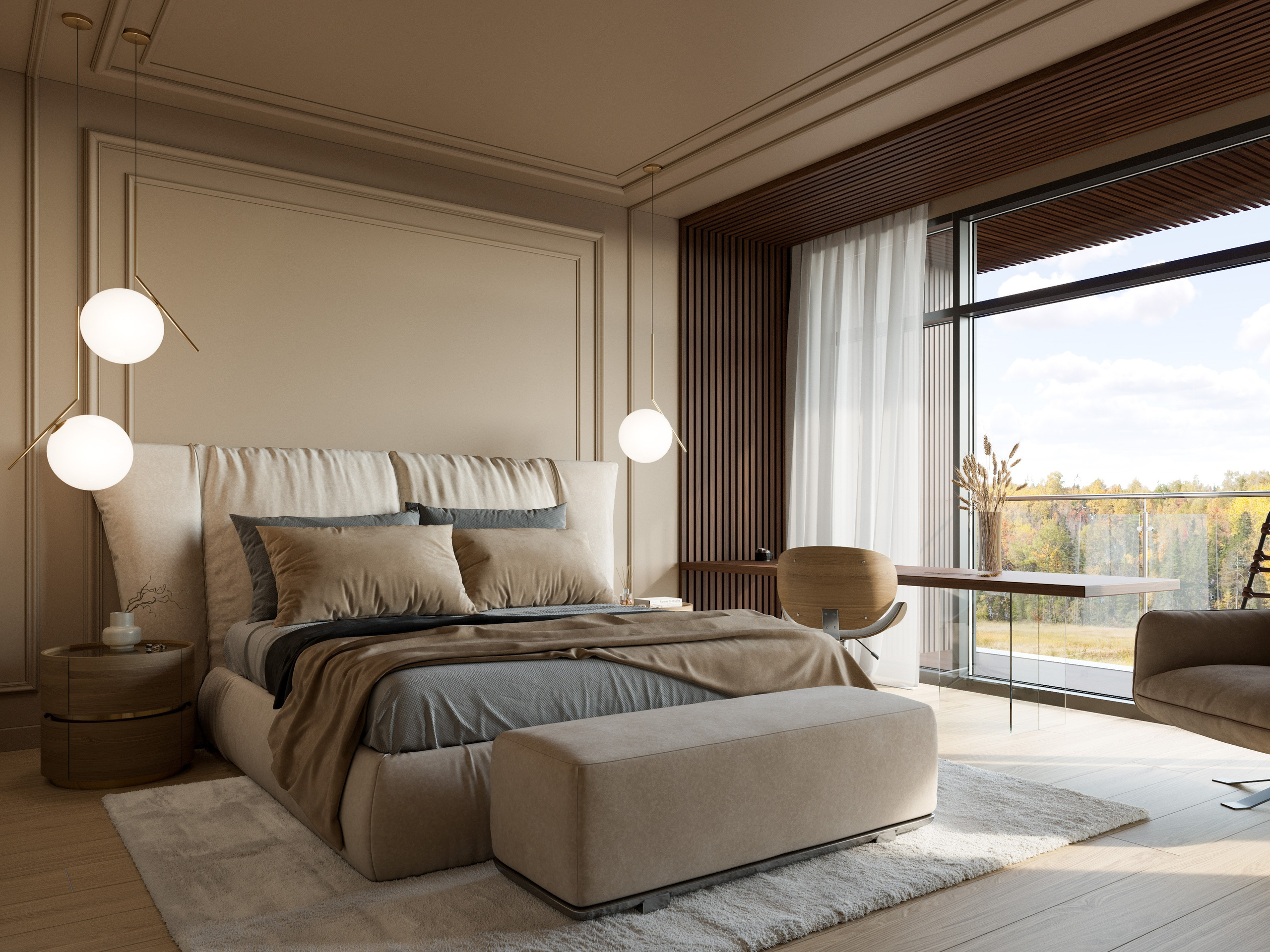 Современное Кантри в Интерьере: 3D Визуализации Квартиры с Деревянной Отделкой. Визуализатор интерьера в Москве | Брагин Кирилл