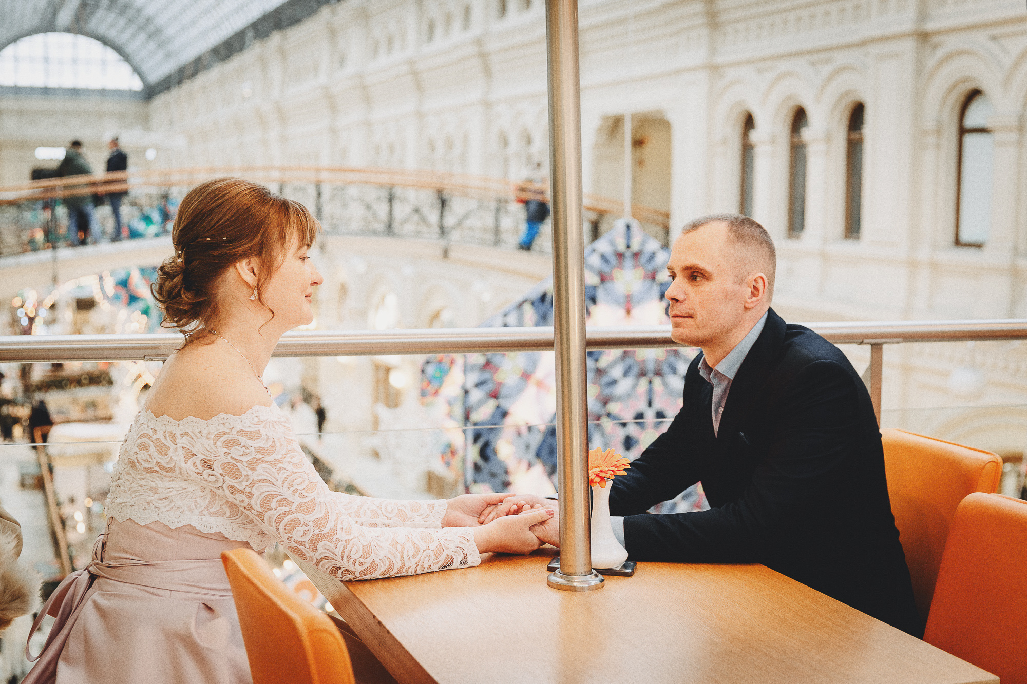 Свадебная фотосессия в ГУМе зимой