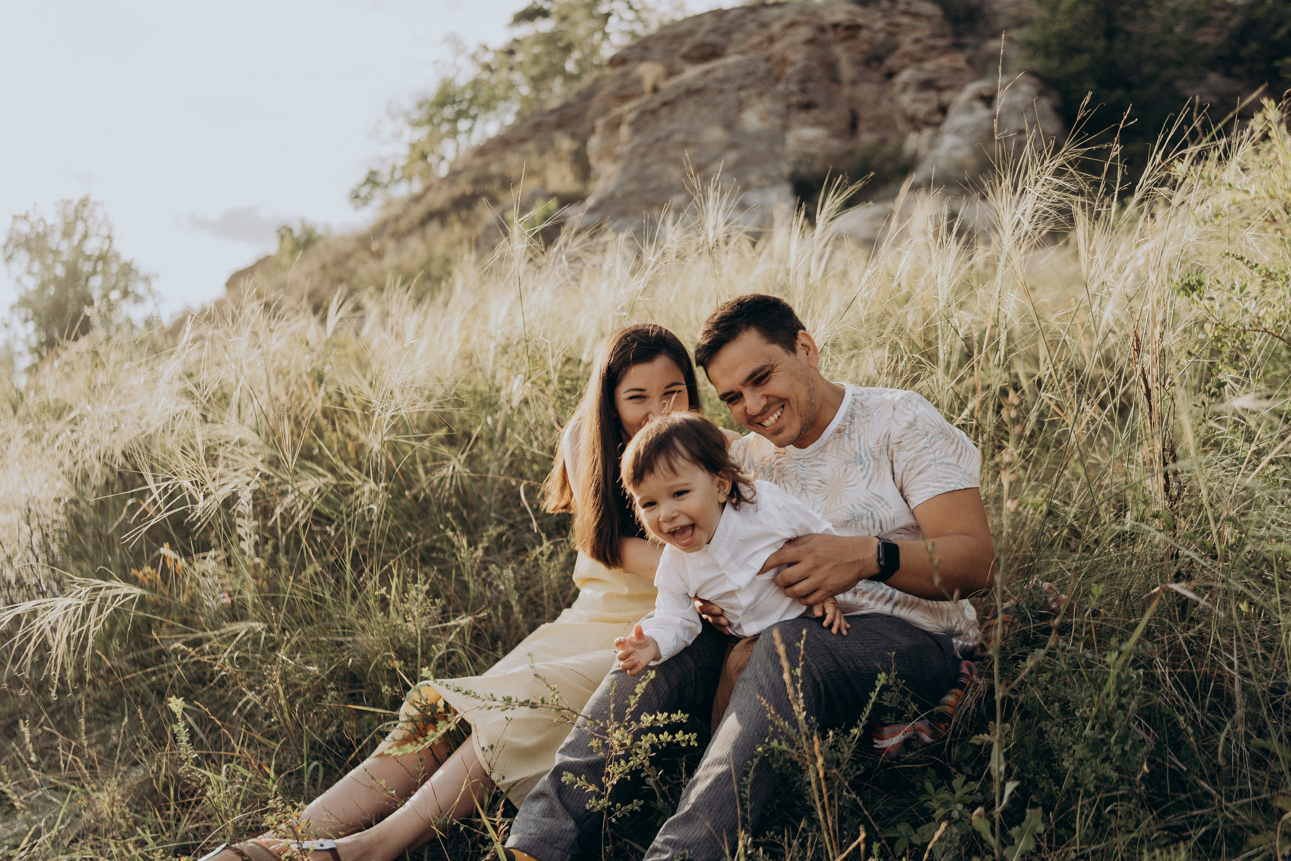 Голубое озеро: Энже, Марсель и Таир. Семейный и домашний фотограф в Уфе Ирина Гарасюта