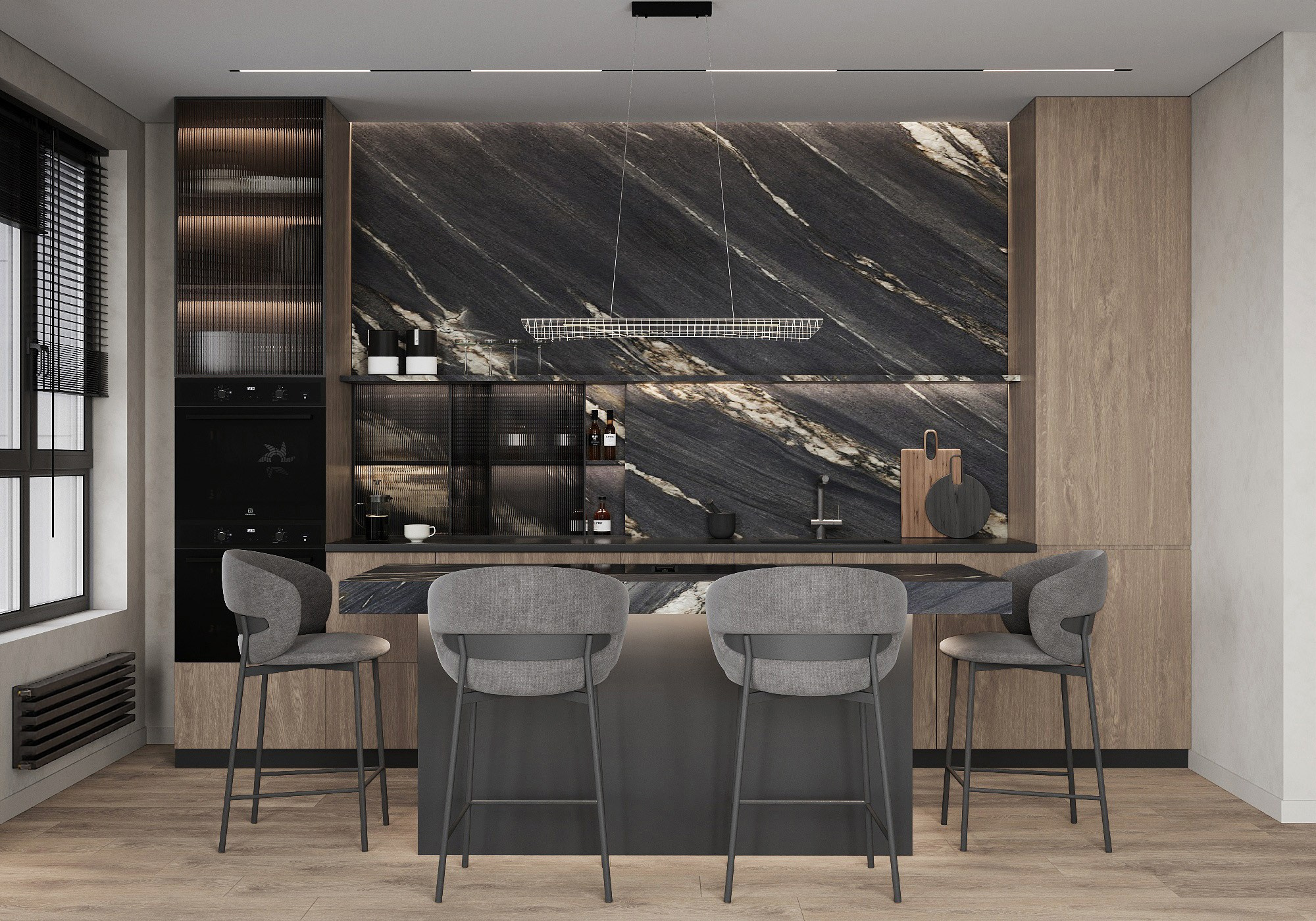 КВАРТИРА UNO 92,9 м². 3D визуализатор интерьера Елена Петрук