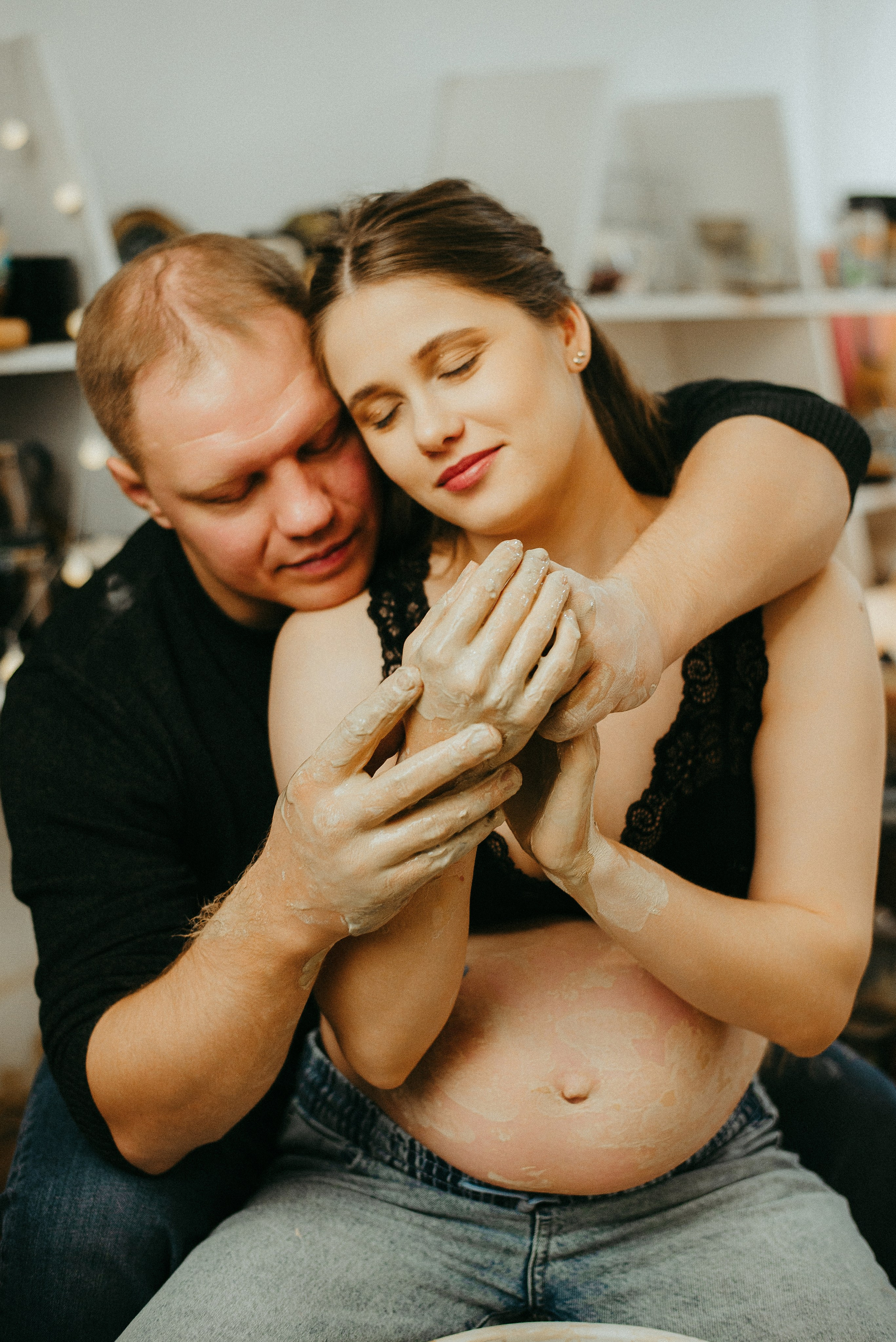 Троицкие в гончарной мастерской. Семейный и детский фотограф Иваново Ксения Азаренкова