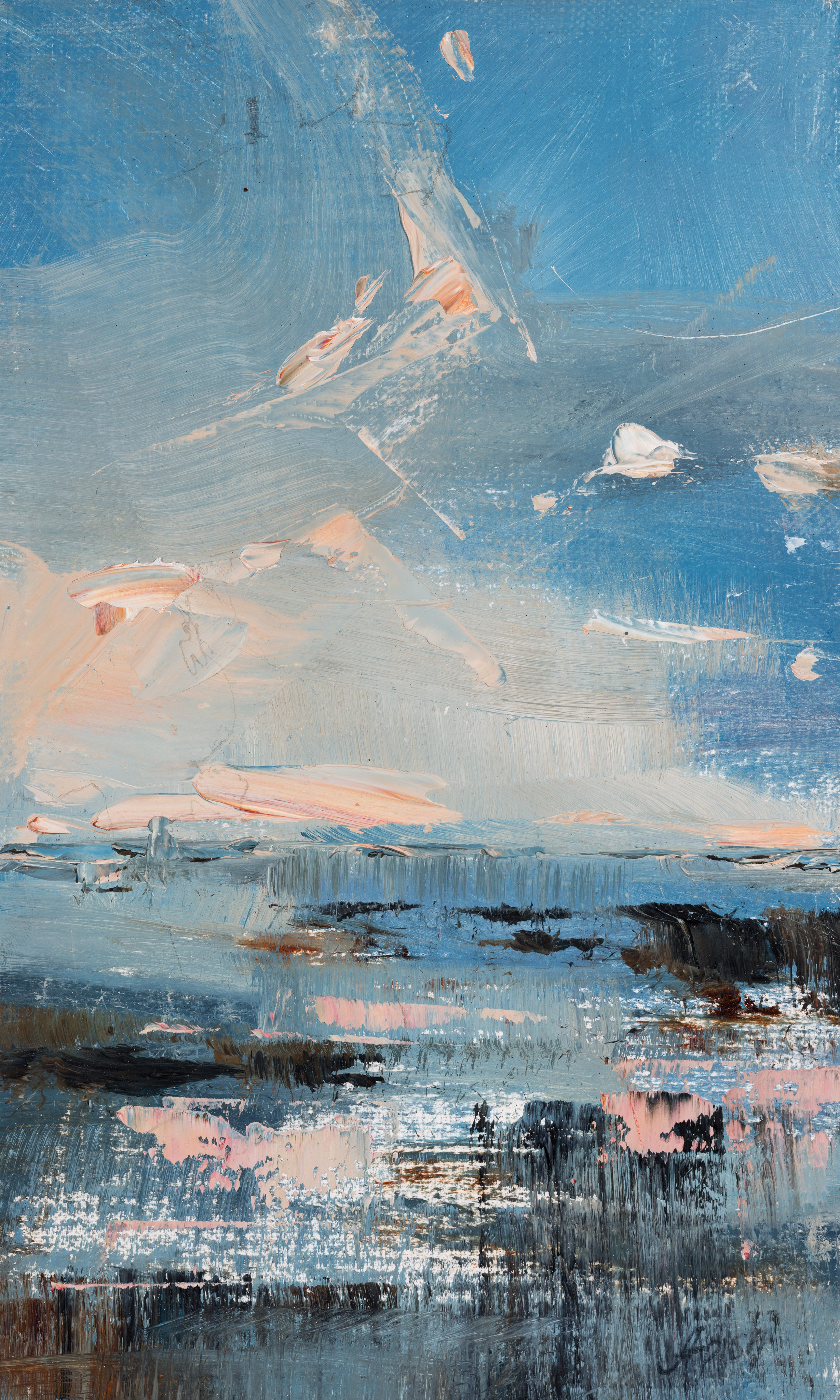 «Аромат раннего утра» - художник Алексей Апиш (холст, масло, 15x25 см, 2024)