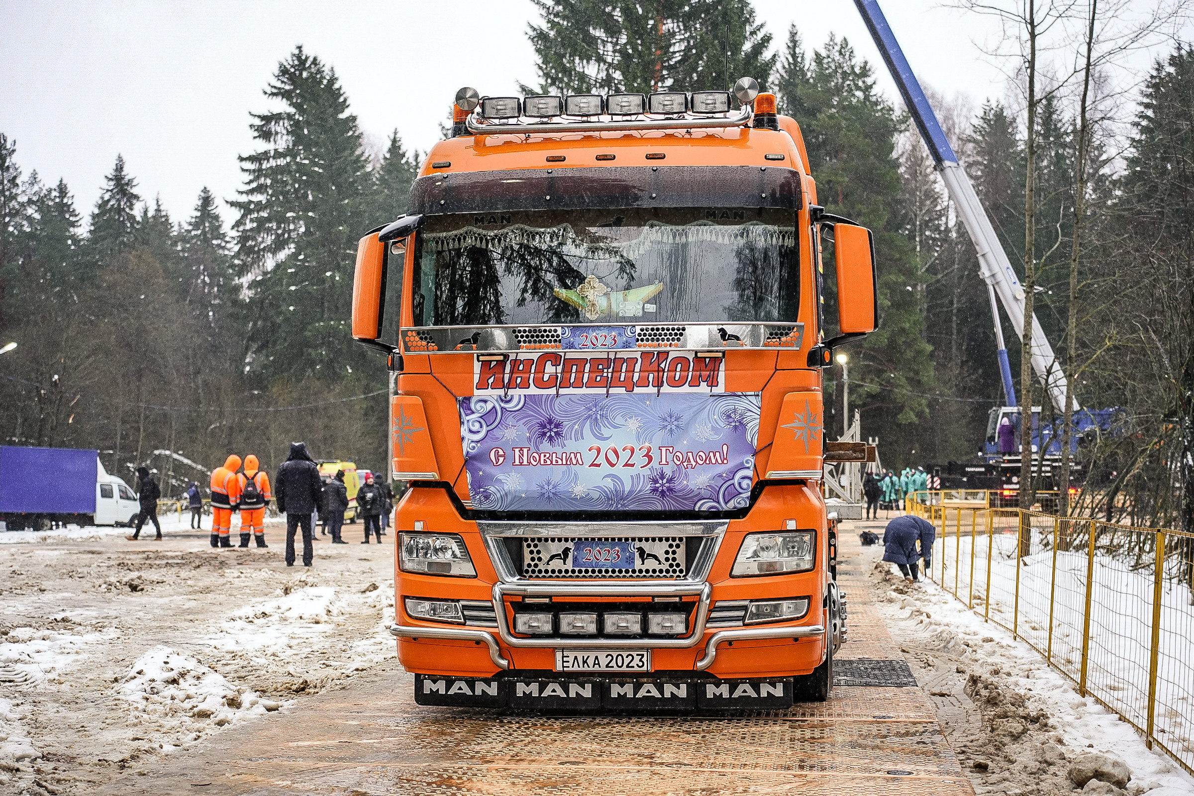 Спил Кремлевской ёлки под Волоколамском. Event фотограф Степанова Александра