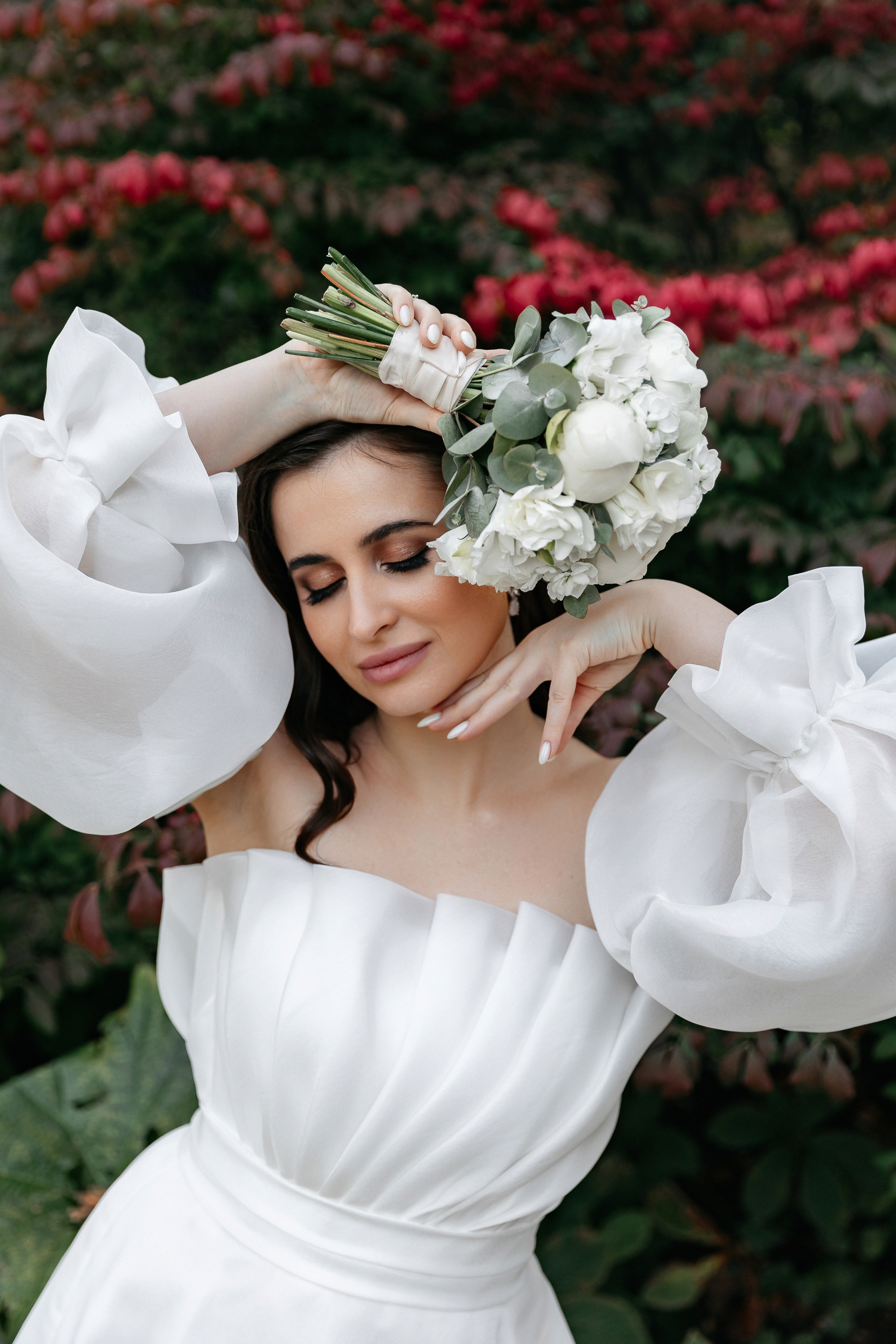 АРХИВ Ангелина и Денис: Отель Мовенпик, Аптекарский огород, ресторан Гусятникофф. Свадебный фотограф Москва