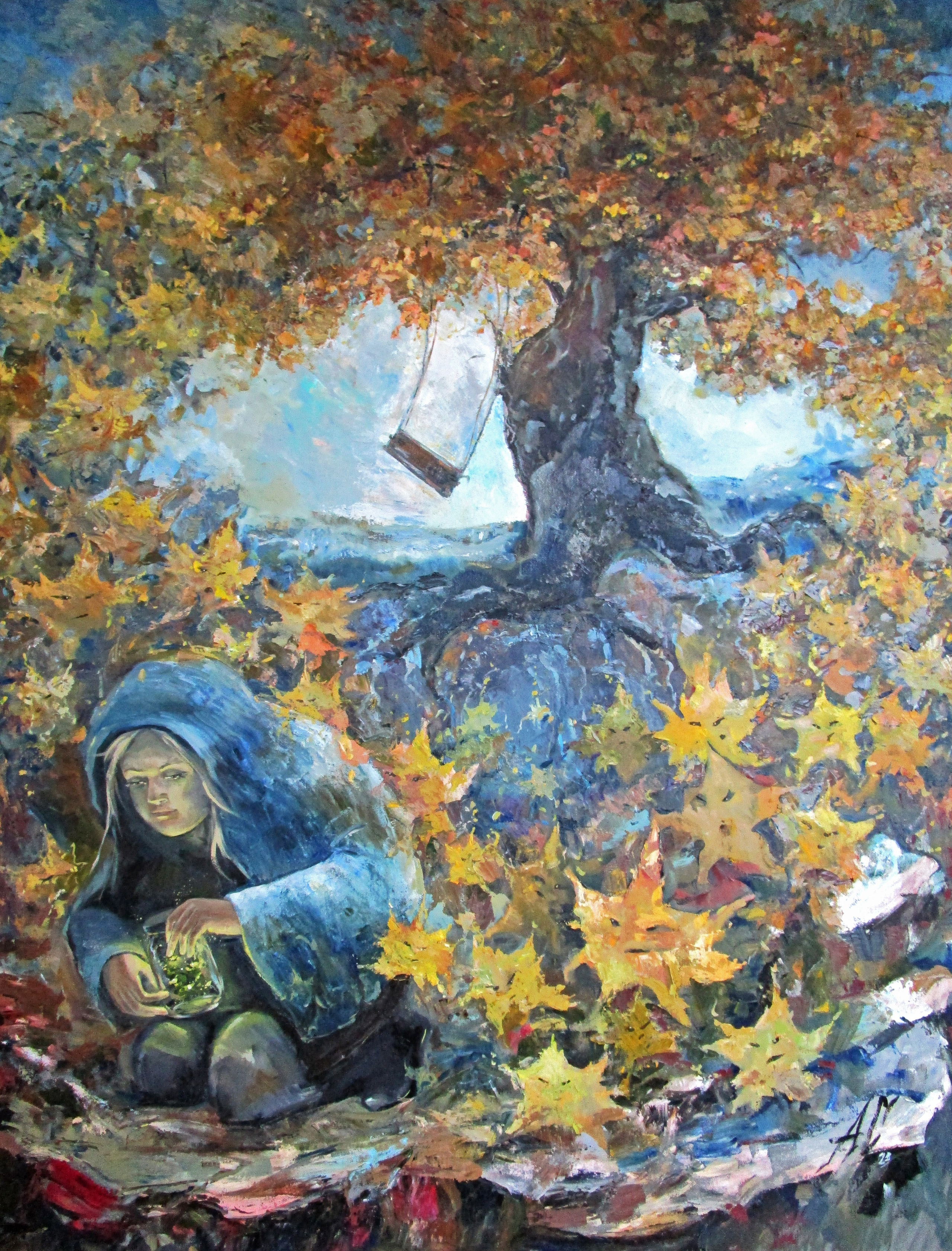 "Колкая осень", 140х110, холст/масло/мастихин, 2022-2023