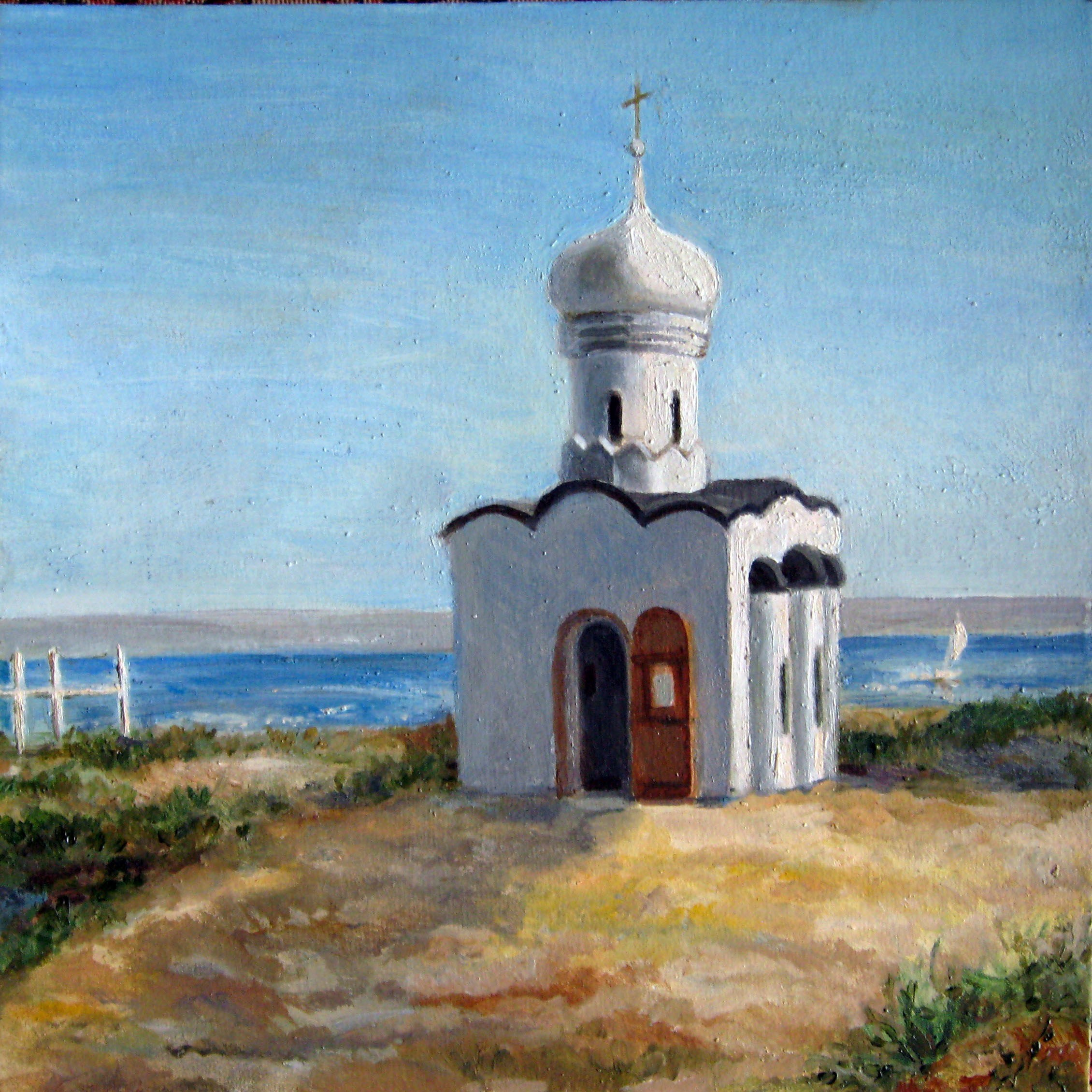 "Часовня у моря"; холст / масло, 2008