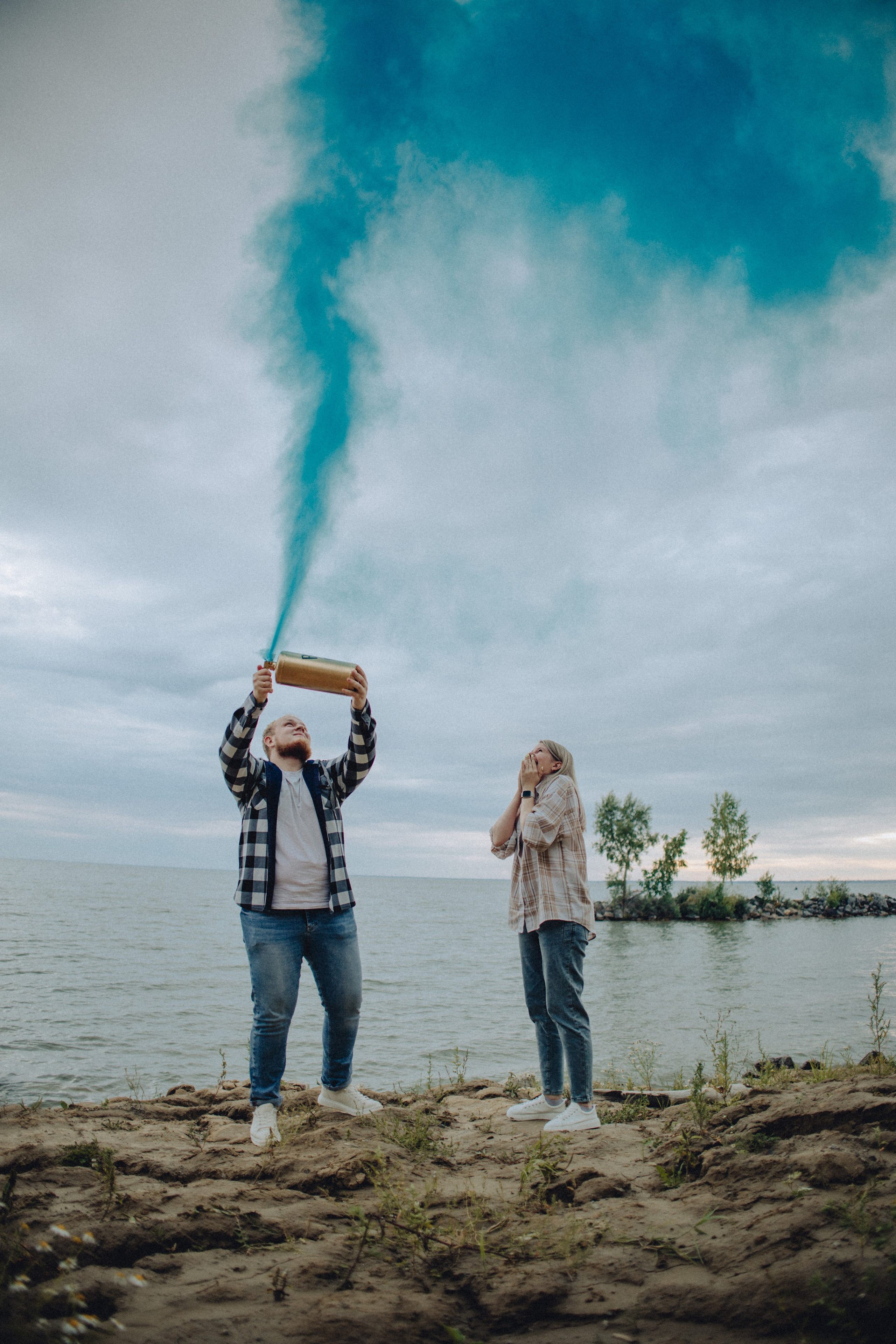 Для Ники | гендер-пати на берегу 🩷💙. Портретный фотограф в Новосибирске