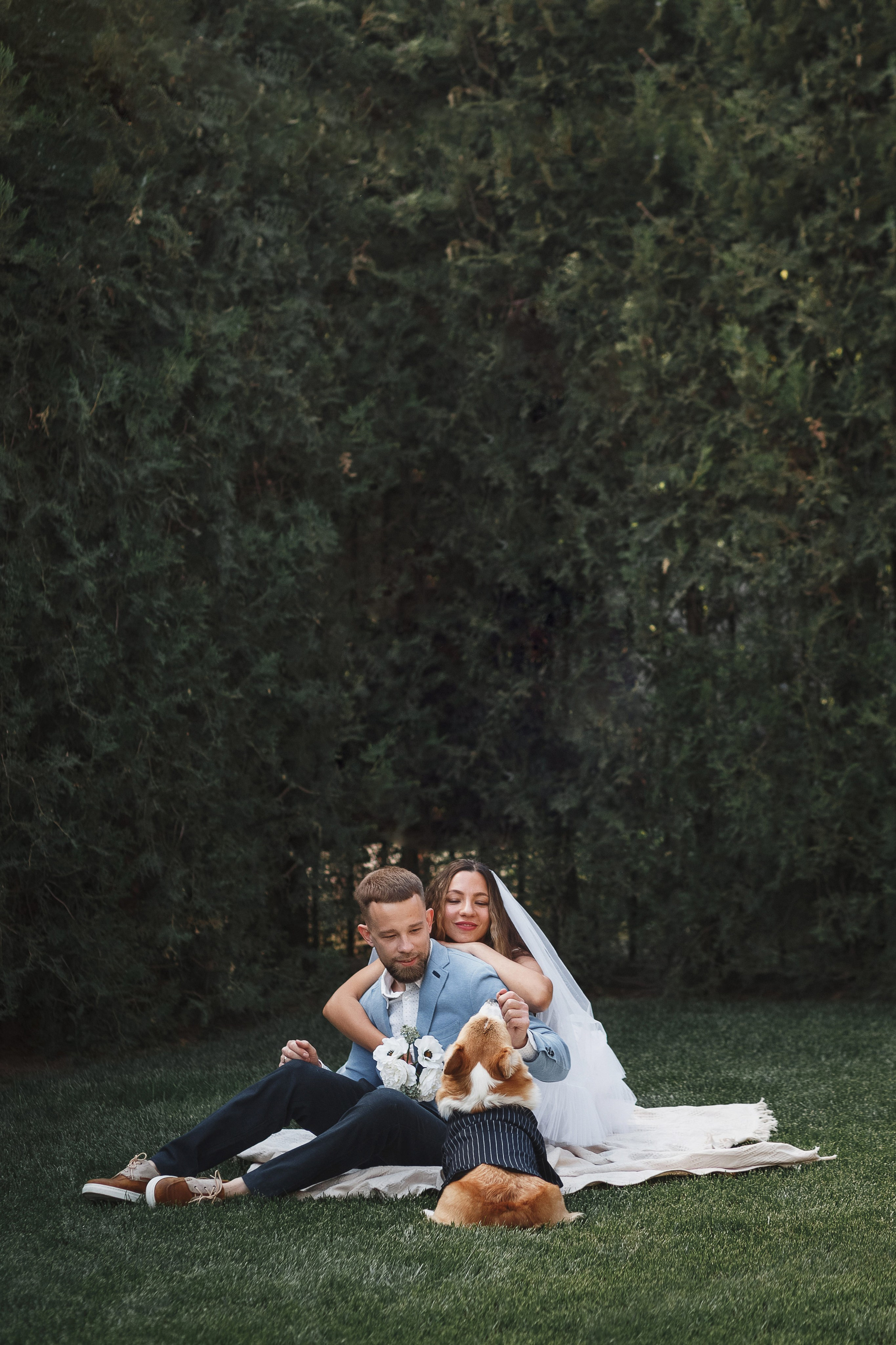 Фотосессия в Таганроге: Денис и Маша с их очаровательной собакой. Свадебный и семейный фотограф в Таганроге Бакарюк Антон