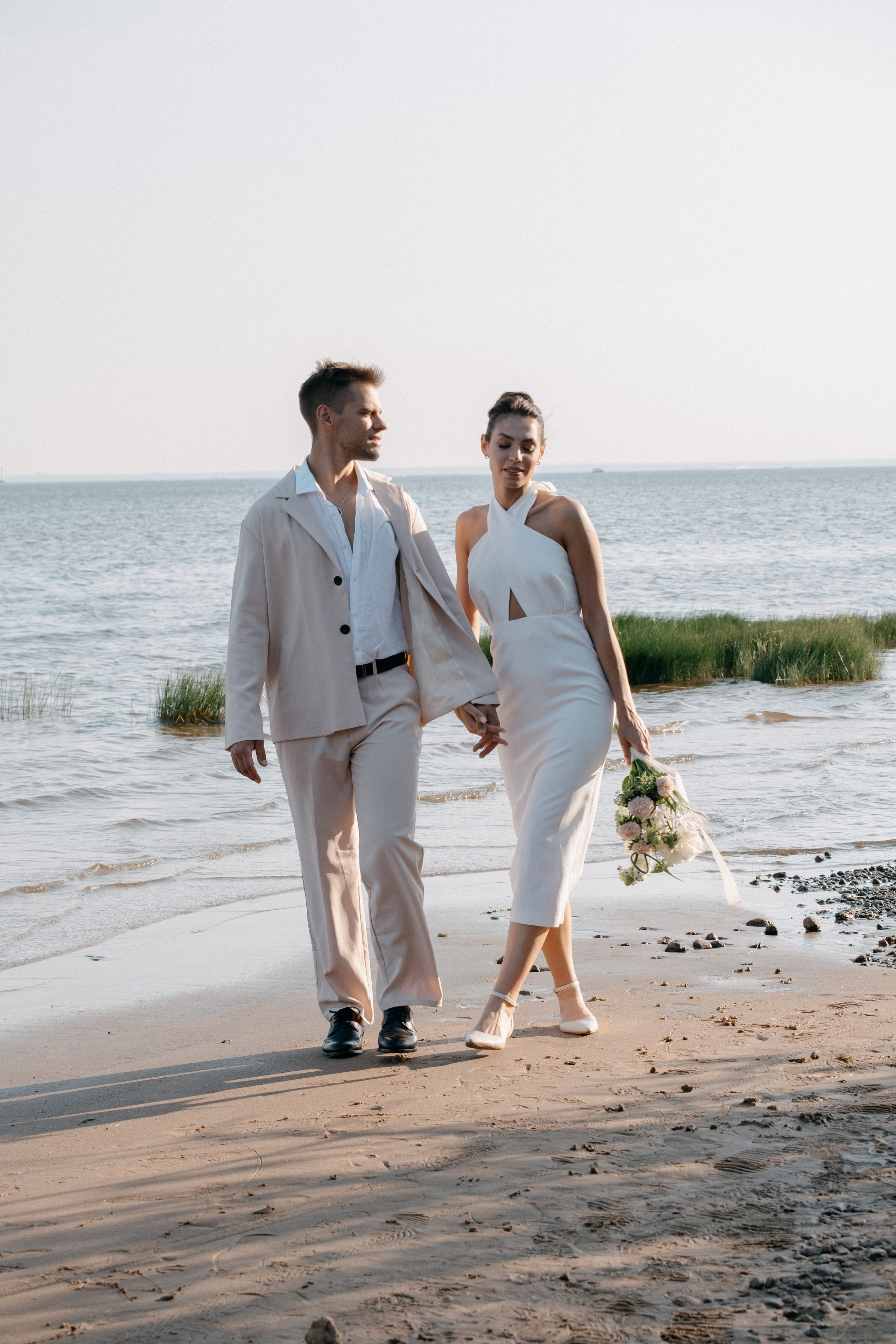 СВАДЕБНАЯ ФОТОСЕССИЯ ВЫЕЗДНОЙ ЦЕРЕМОНИИ (ФИНСКИЙ ЗАЛИВ). Профессиональный фотограф, Санкт-Петербург — Виктория Богомолова