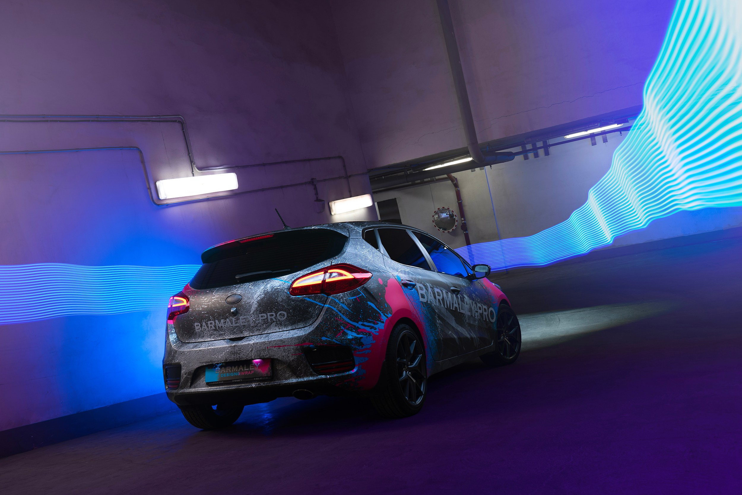 Винилография на Kia Ceed II. Студия дизайна и оклейки авто Barmaley Design