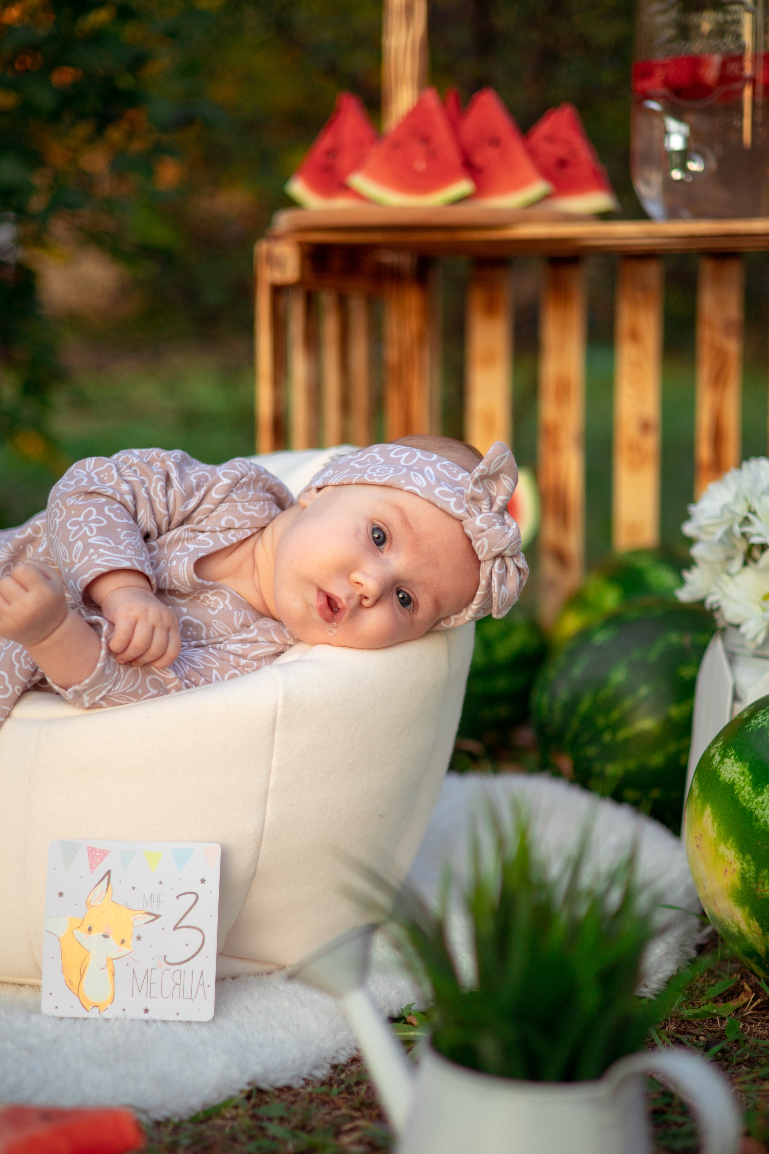 Даша арбузы. Семейный и детский фотограф в Михайловке Татьяна Лестьева