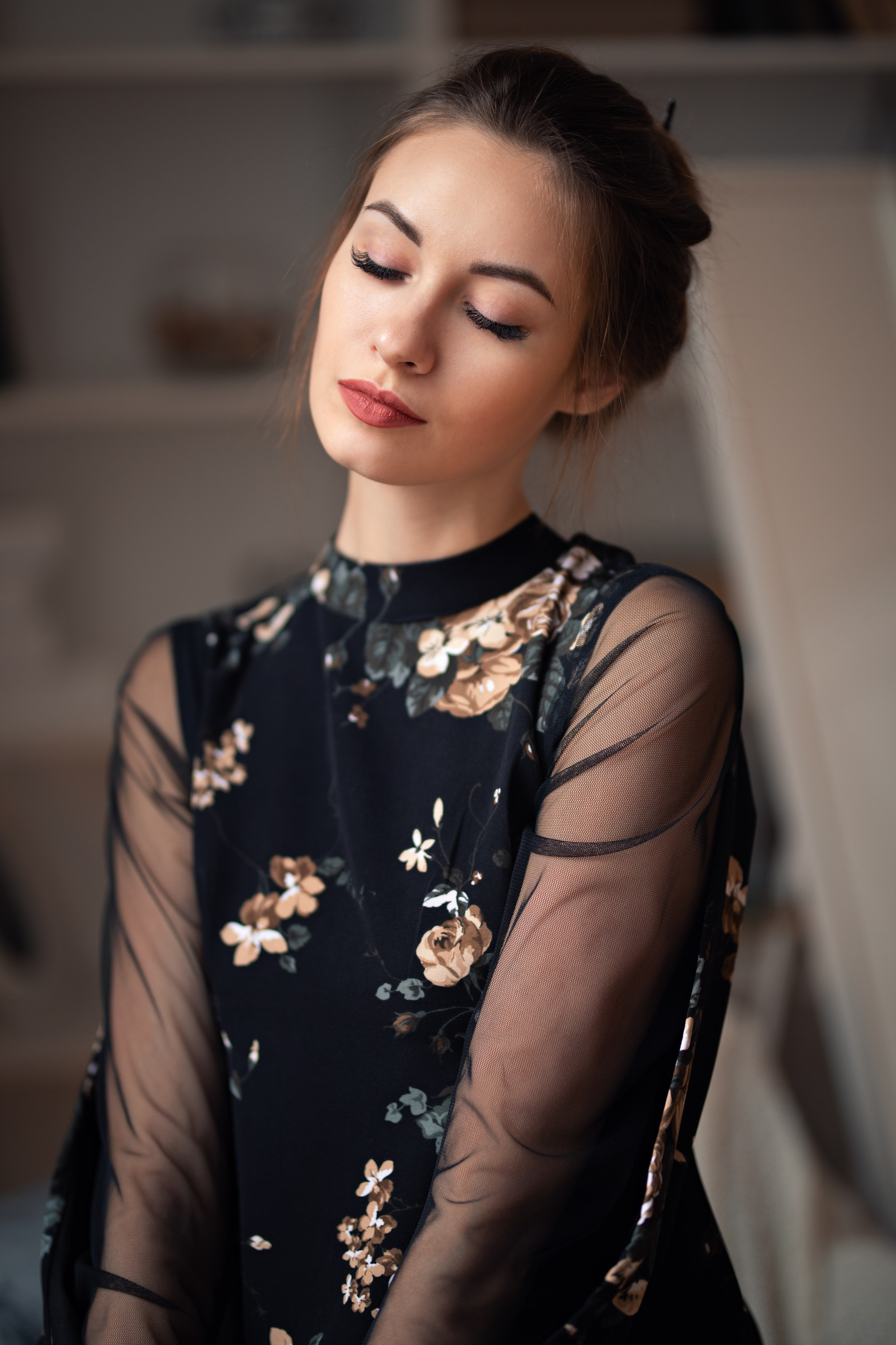 Фотосет с Ольгой в интерьерной студии для «себя»