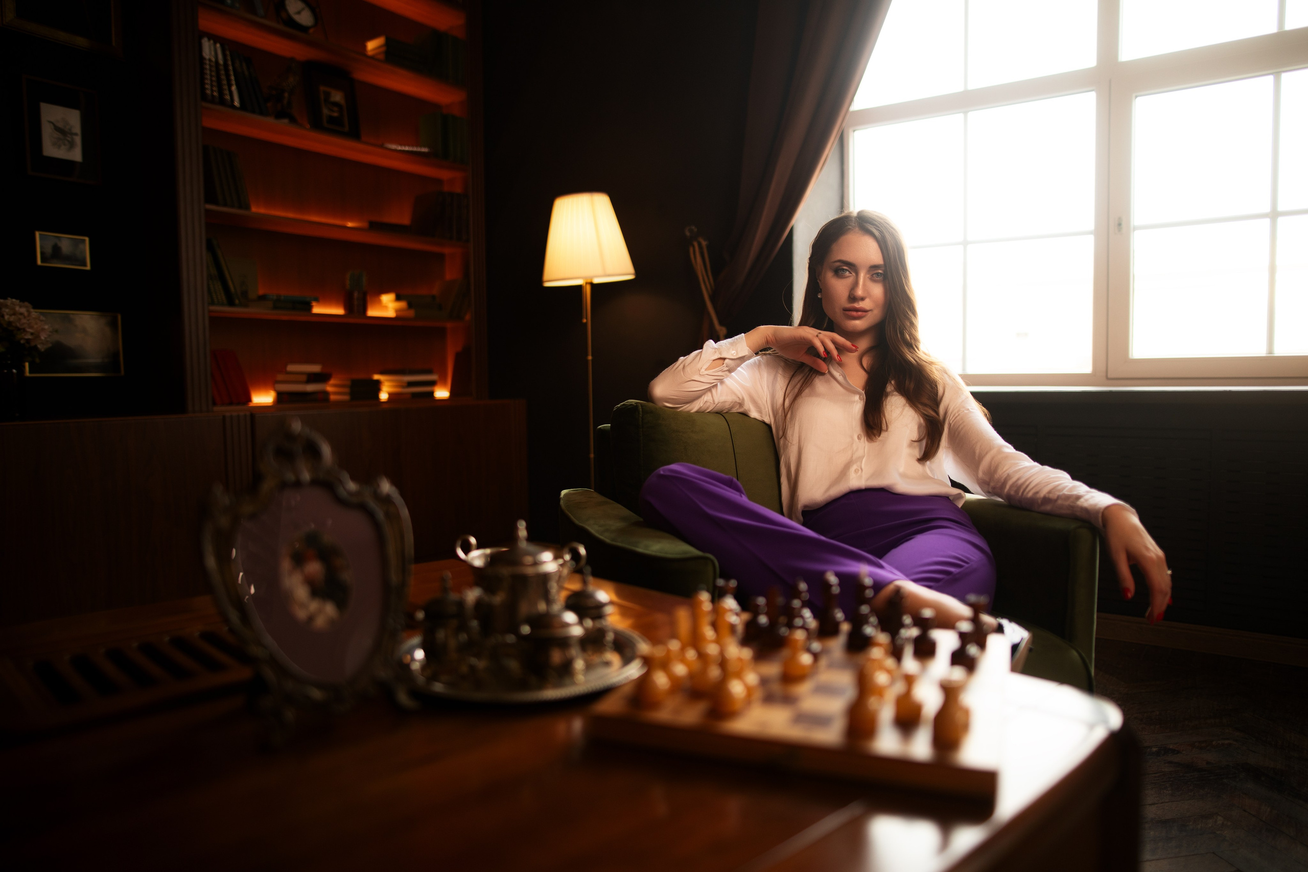 Съемка с Настей в студии с интерьером в формате для «себя»