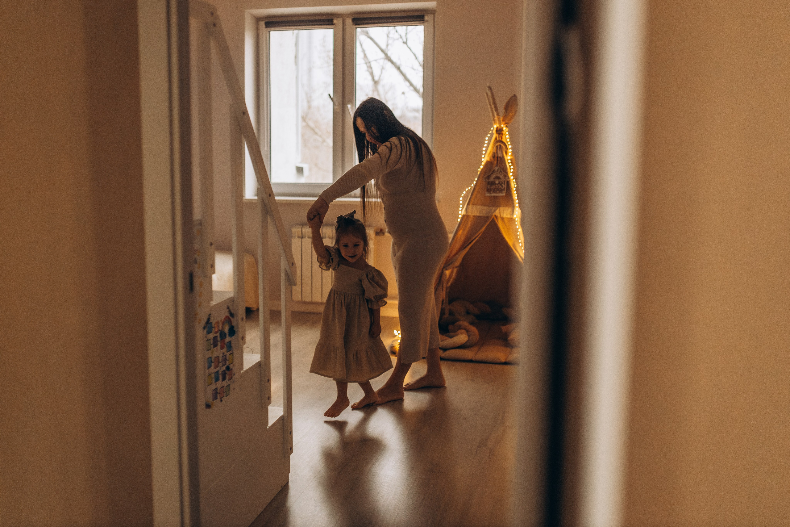 Семейная новогодняя фотосессия дома Самара. Семейный фотограф в Самаре Елена Ефимова