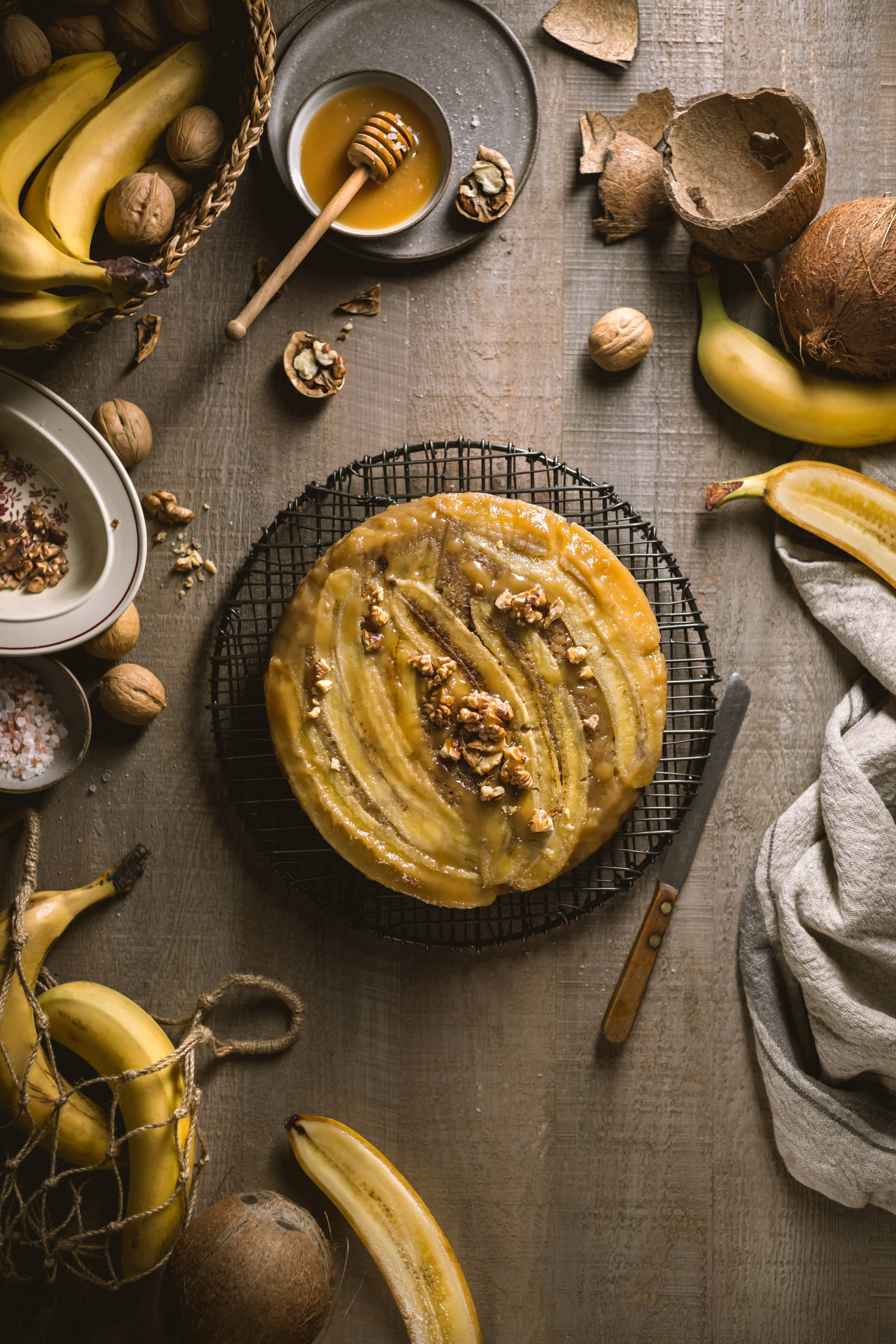 Банановый пай. Foodie Stories (гастрономические истории) рекламная фуд-фотосъёмка, Москва
