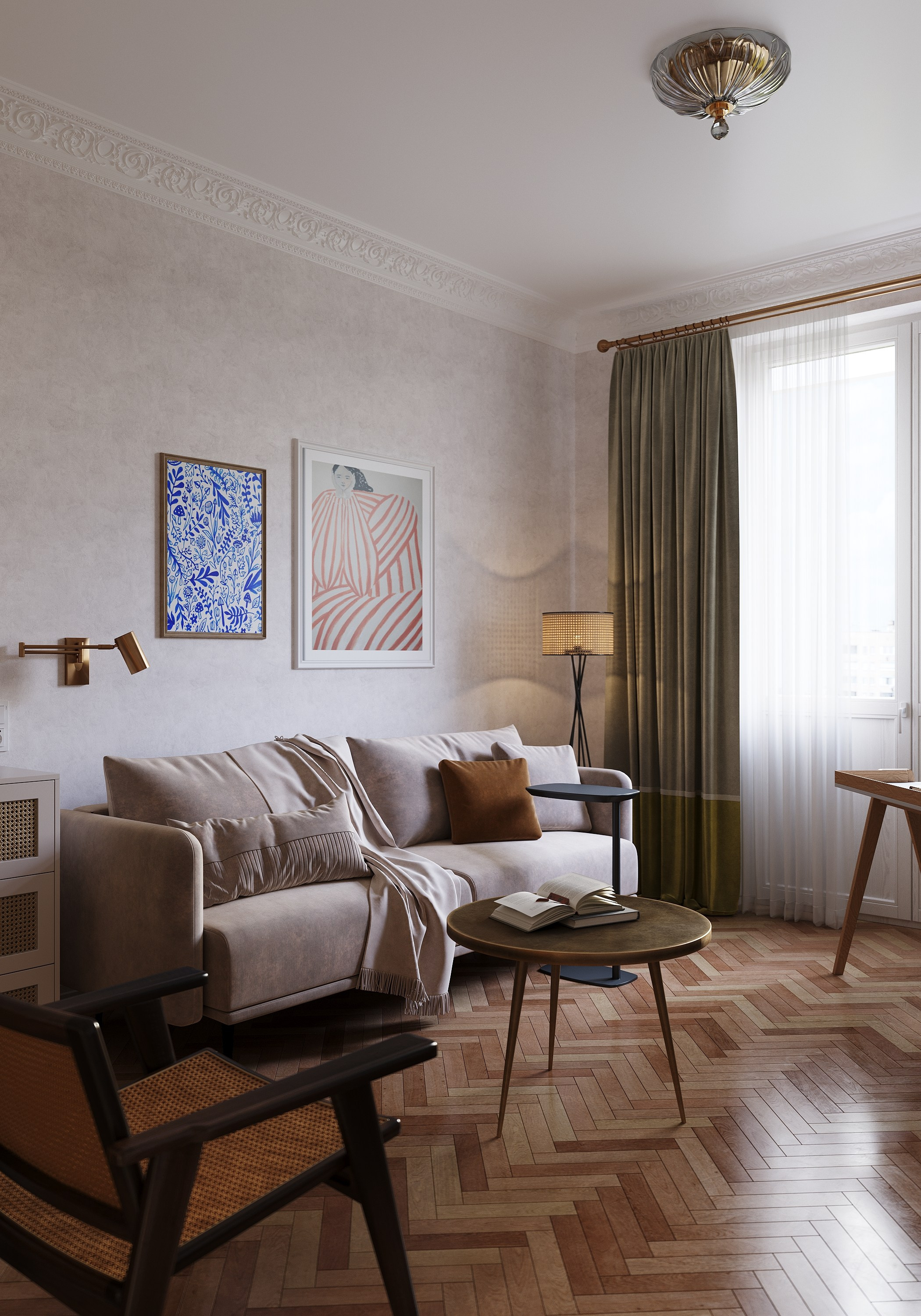 ДП Маяковский. 3D визуализация интерьера