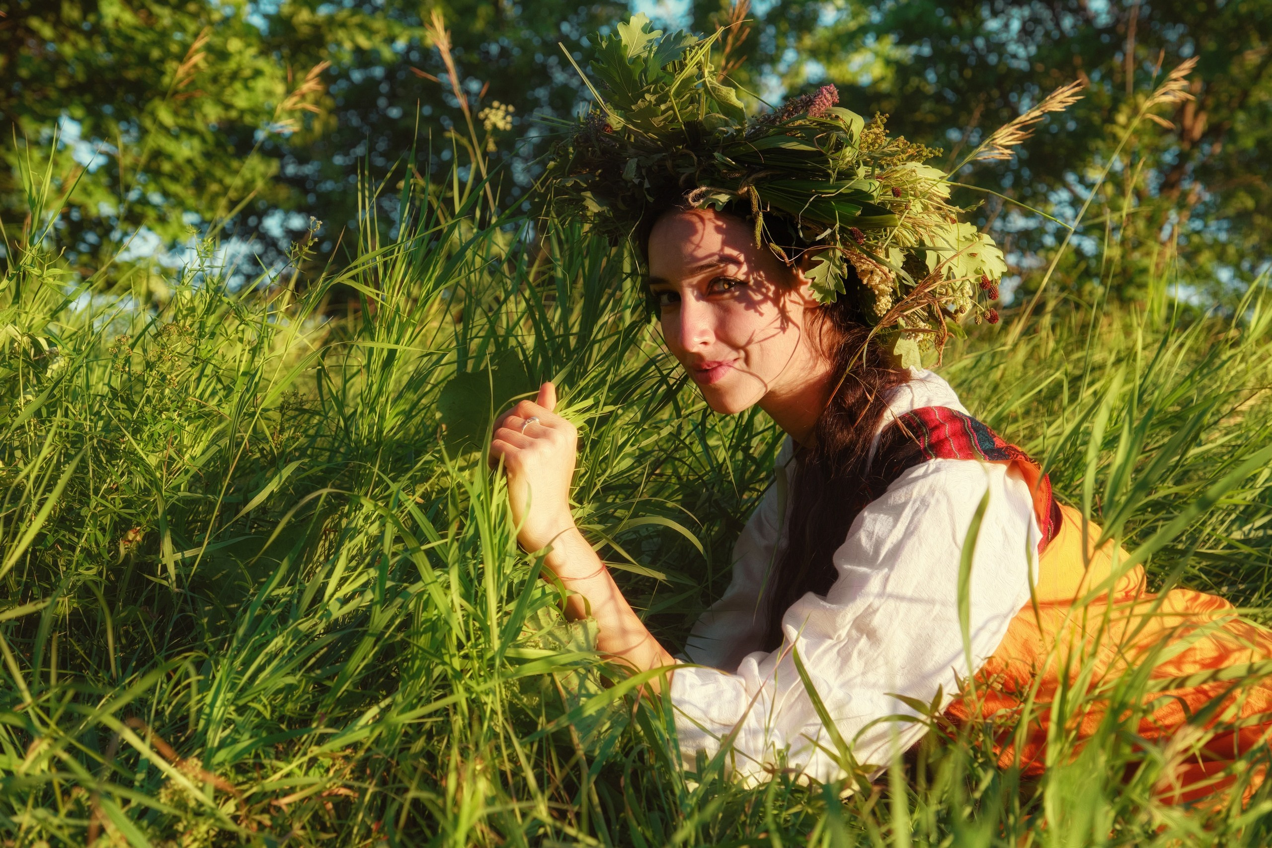 Летняя фотосессия на природе, в лесу, на улице. Семейная с детьми