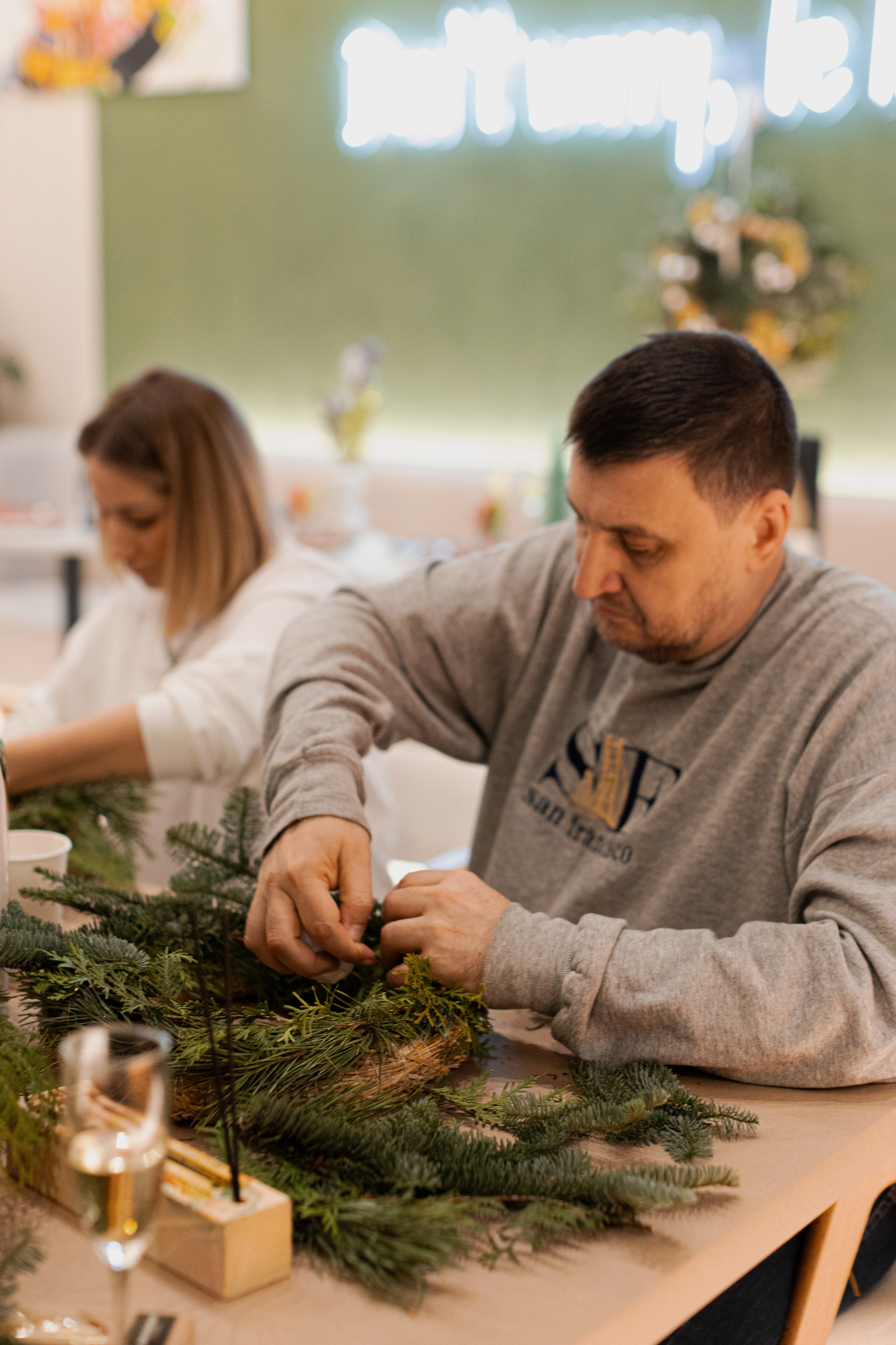 Мк свечи и венок (новогодний корпоратив). Анастасия Ракчеева Художник