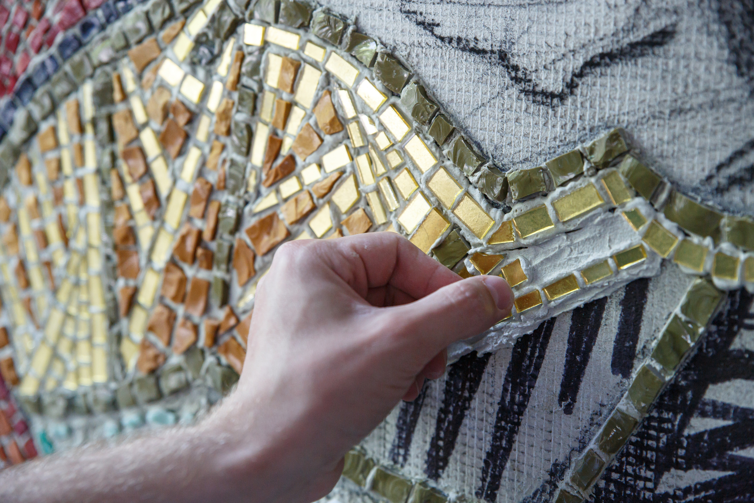 Мозаика — процесс работы. НИИКОРОВИН- мастерская мозаики и монументального искусства