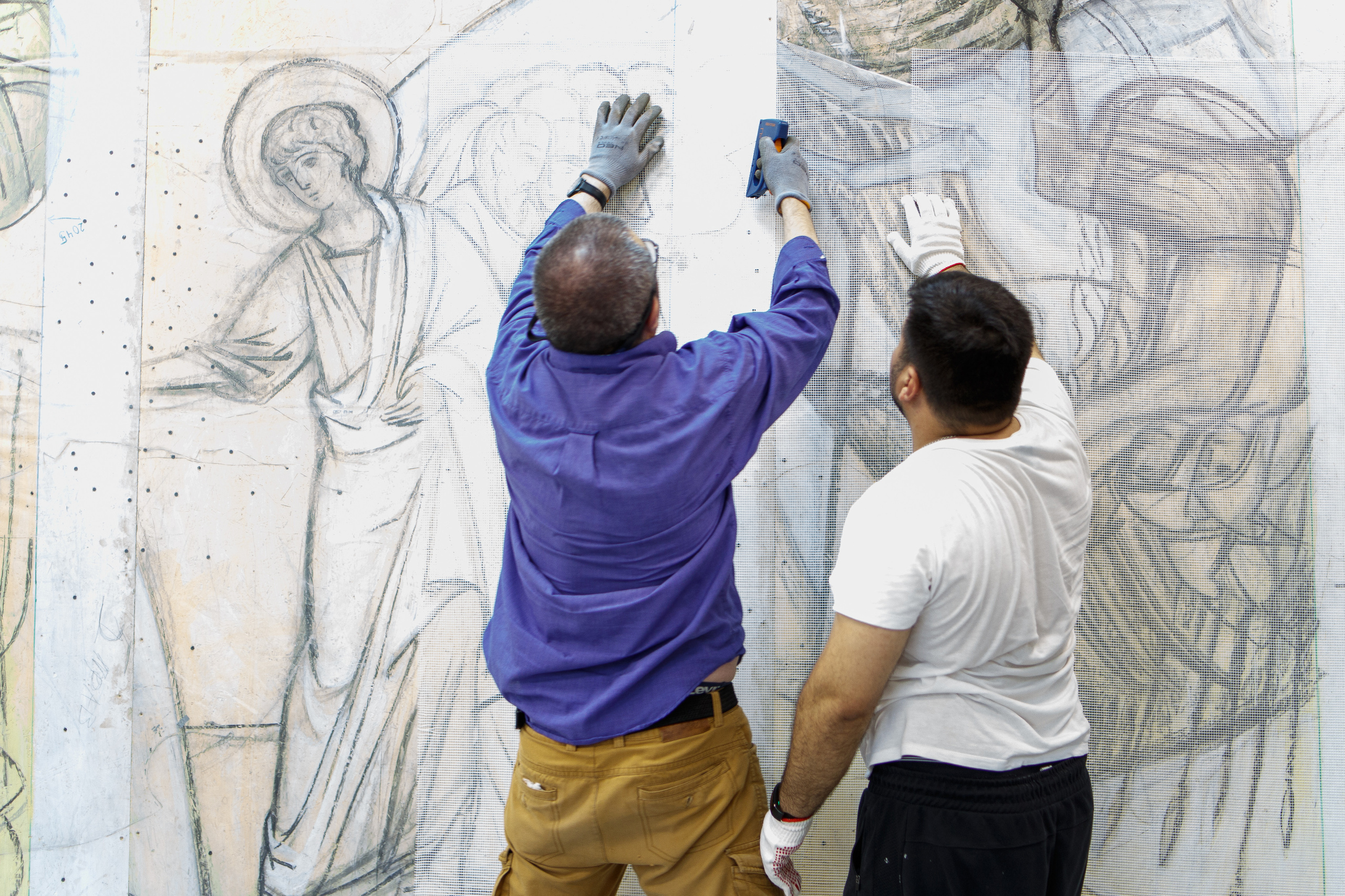 Мозаика — процесс работы. НИИКОРОВИН- мастерская мозаики и монументального искусства