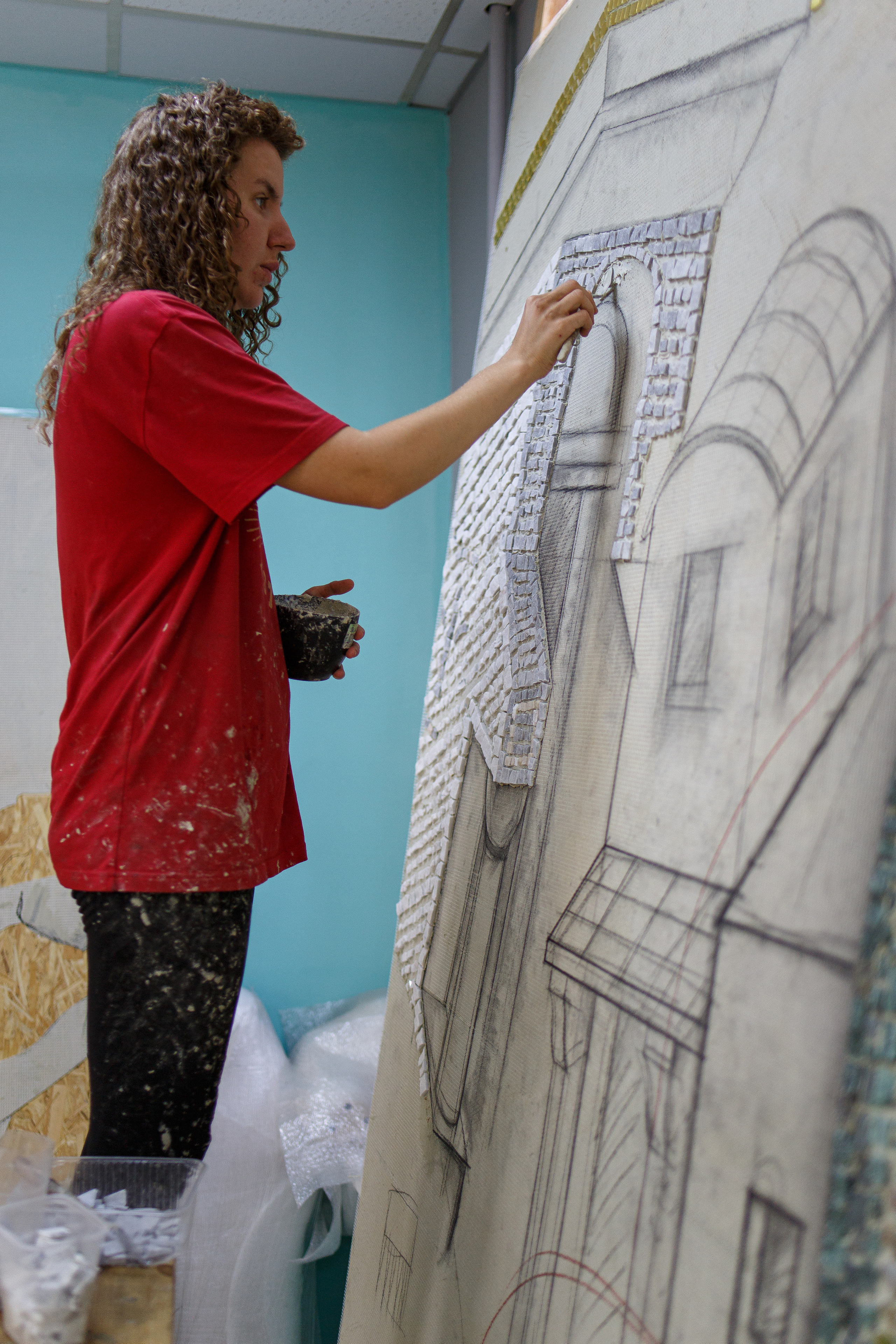 Мозаика — процесс работы. НИИКОРОВИН- мастерская мозаики и монументального искусства