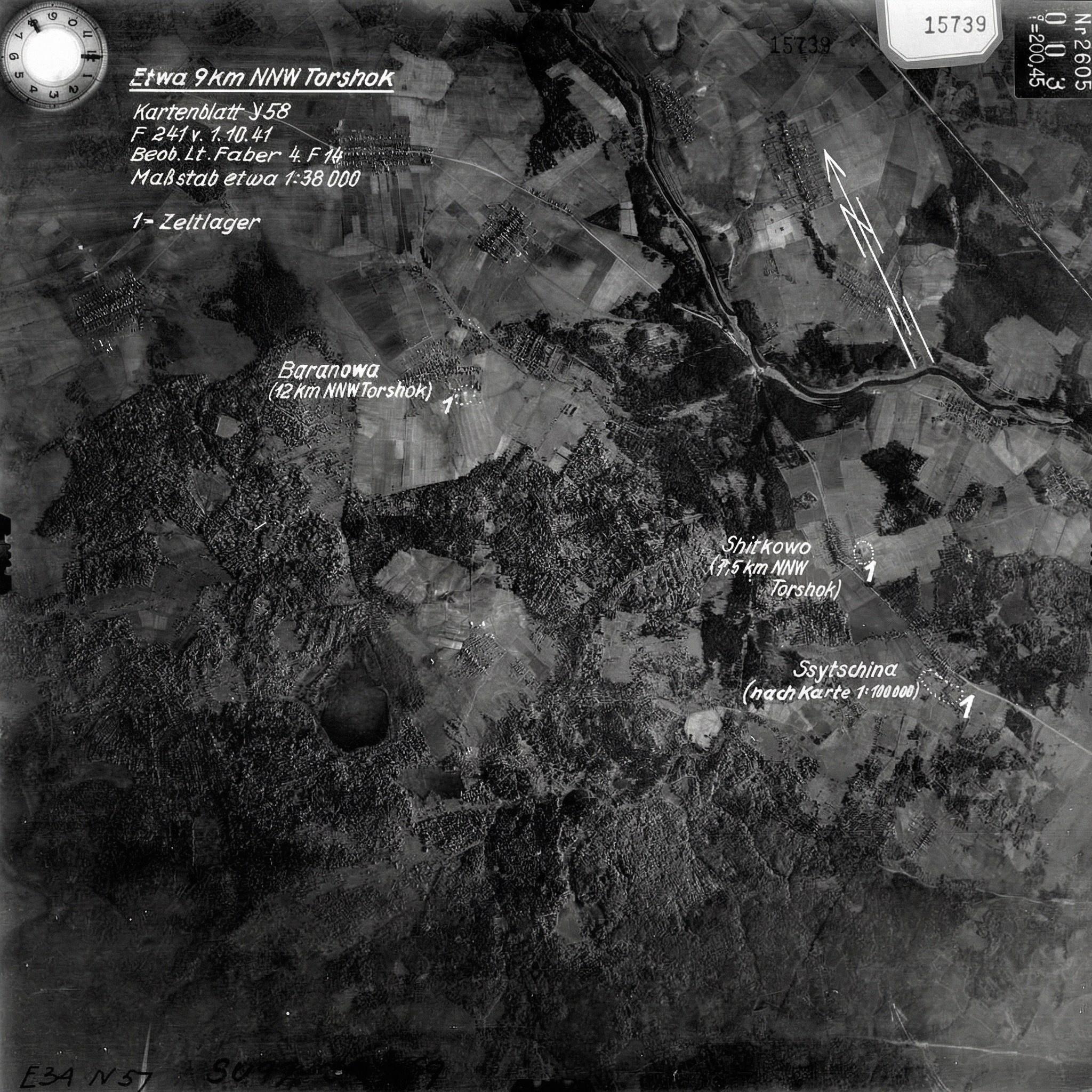 Аэрофотосъемка Торжка люфтваффе 1941–1943: архивные фото ВОВ