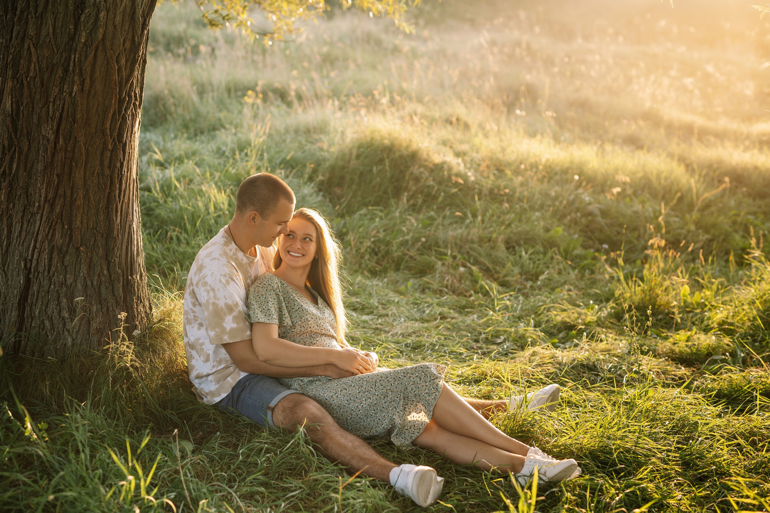 Фотосессия на закате на фоне природы для Инны и Максима. Свадебный фотограф в Тамбове Павел Четвертков
