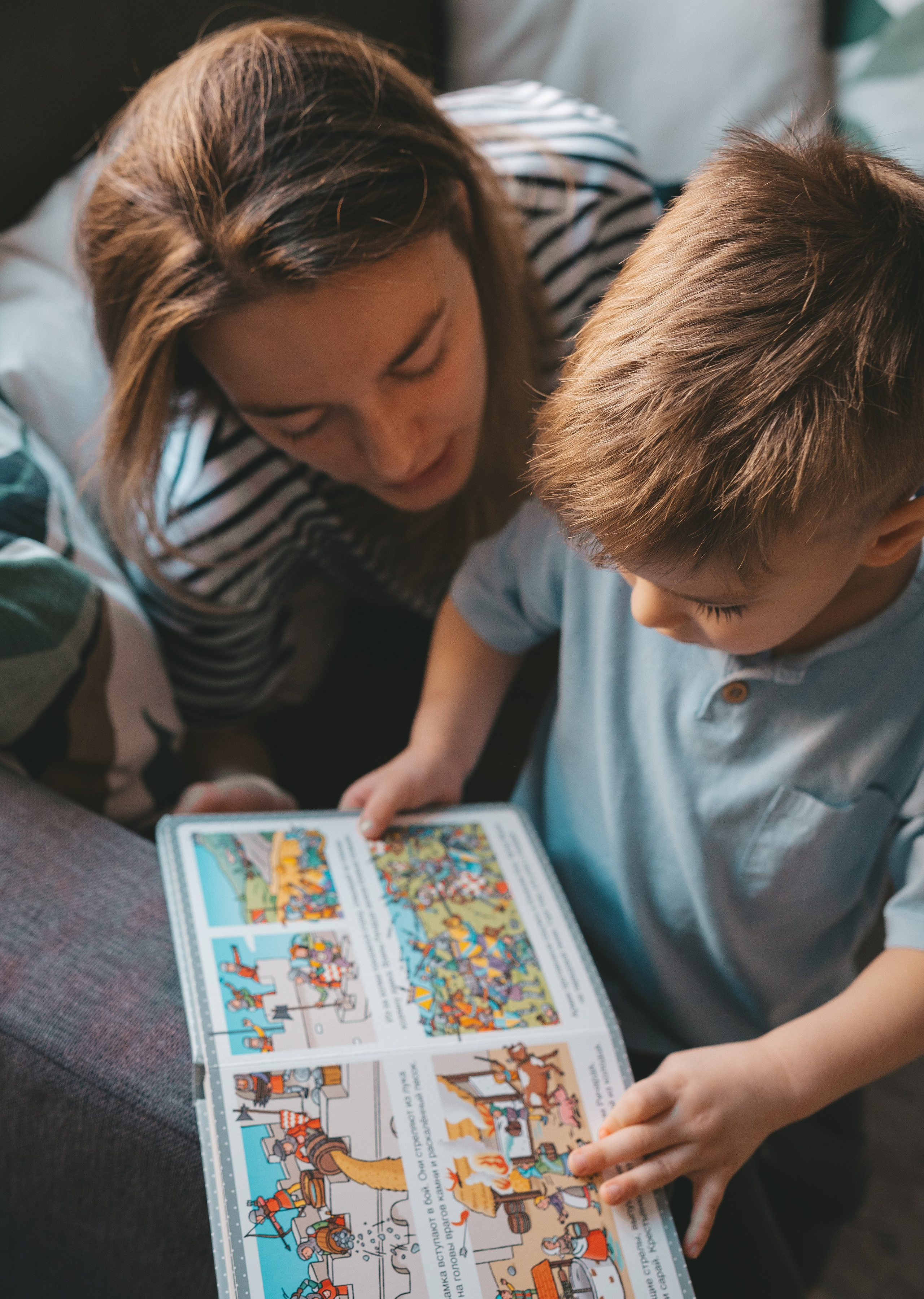 Домашняя семейная съемка: мама и сын. Фотограф Екатерина Канчалаба