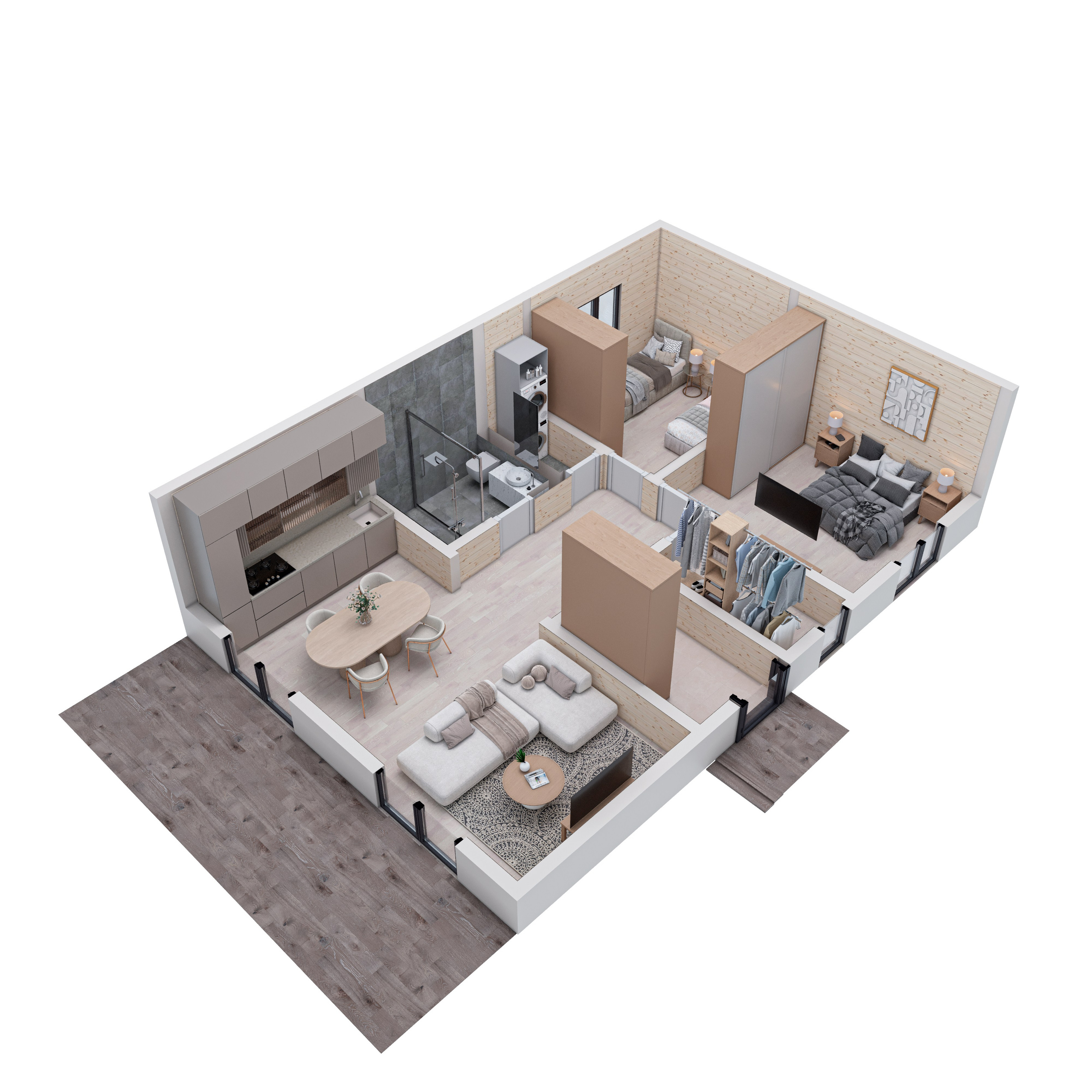 A1. 3D visualization of exteriors and interiors