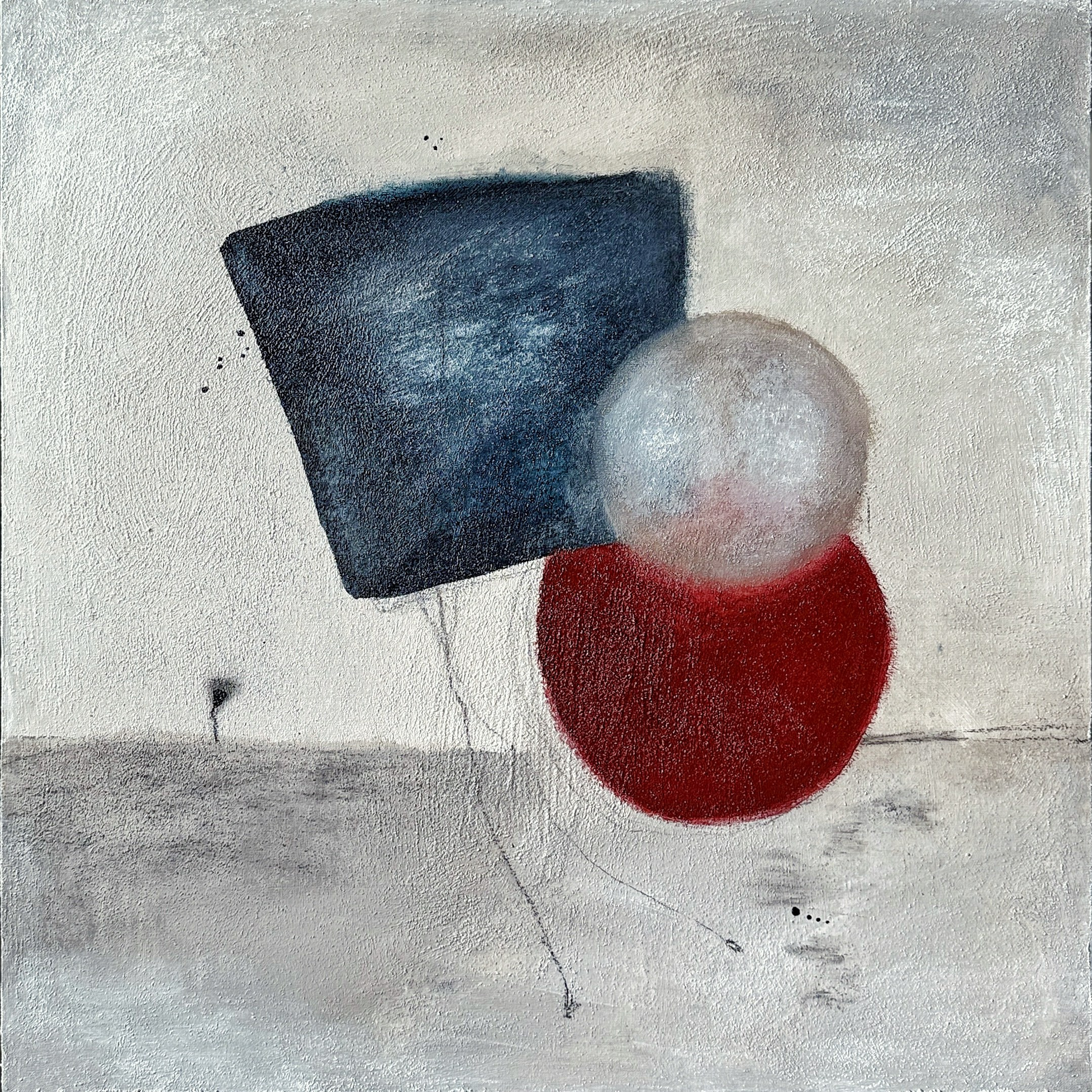 Untitled. N8. Акрил, текстурная паста, уголь, холст на подрамнике 70х70 см. 2026. 80 000 руб