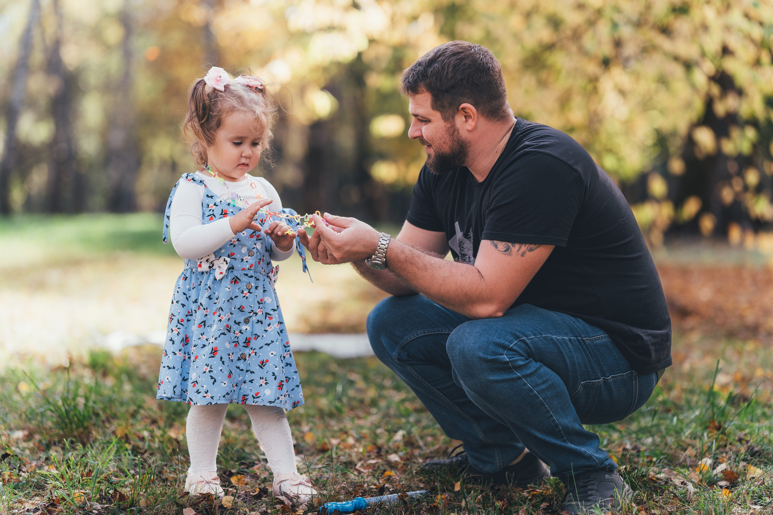 Денис с дочкой, Балашиха, парк Пехорка. Наталья Дукалова фотограф Щелково Королев Пушкино Москва Балашиха