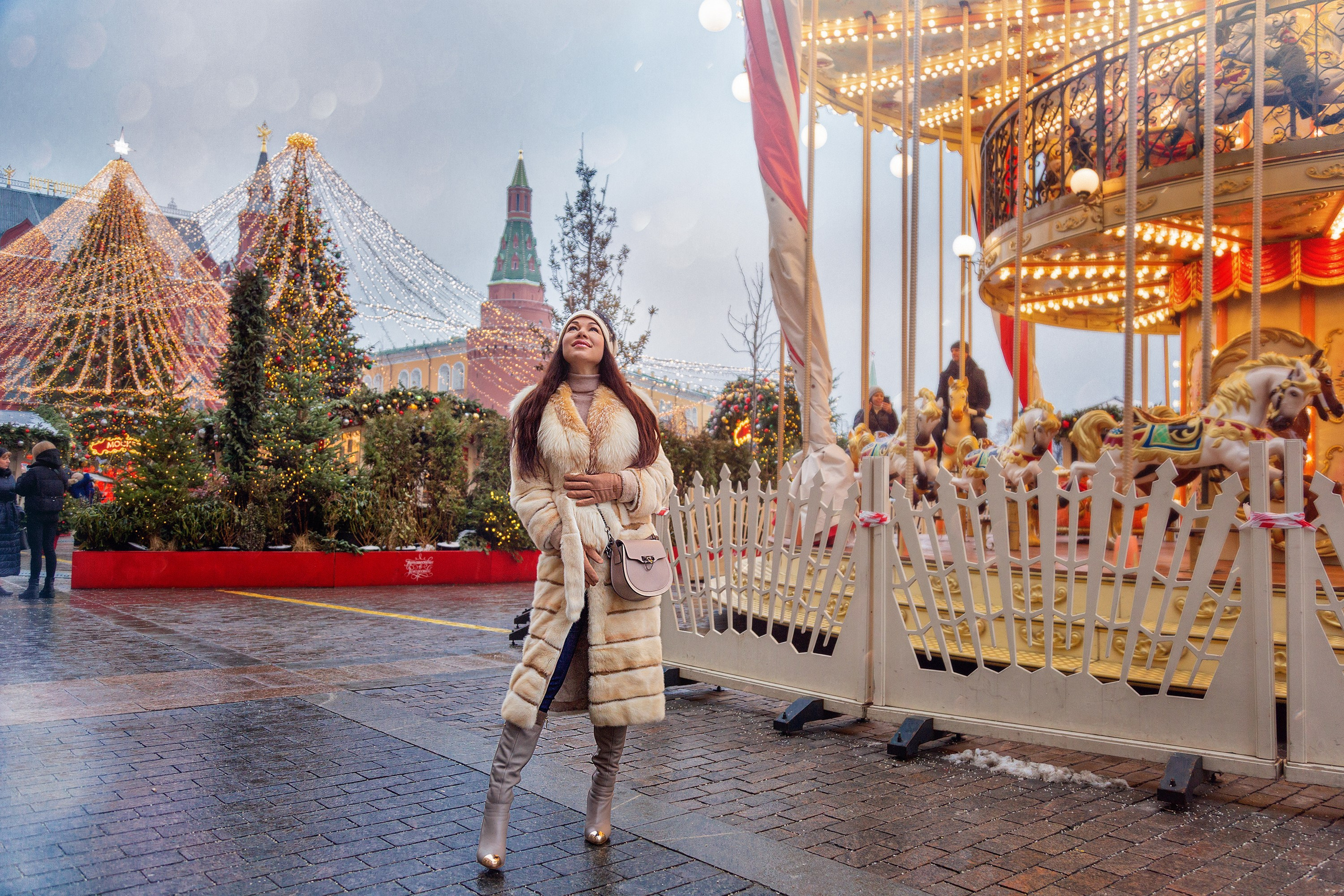 фотограф Анна Добрачёва, Анна Добрачева, фотосессия на красной площади, красная площадь, манежная площадь, зимняя фотосессия